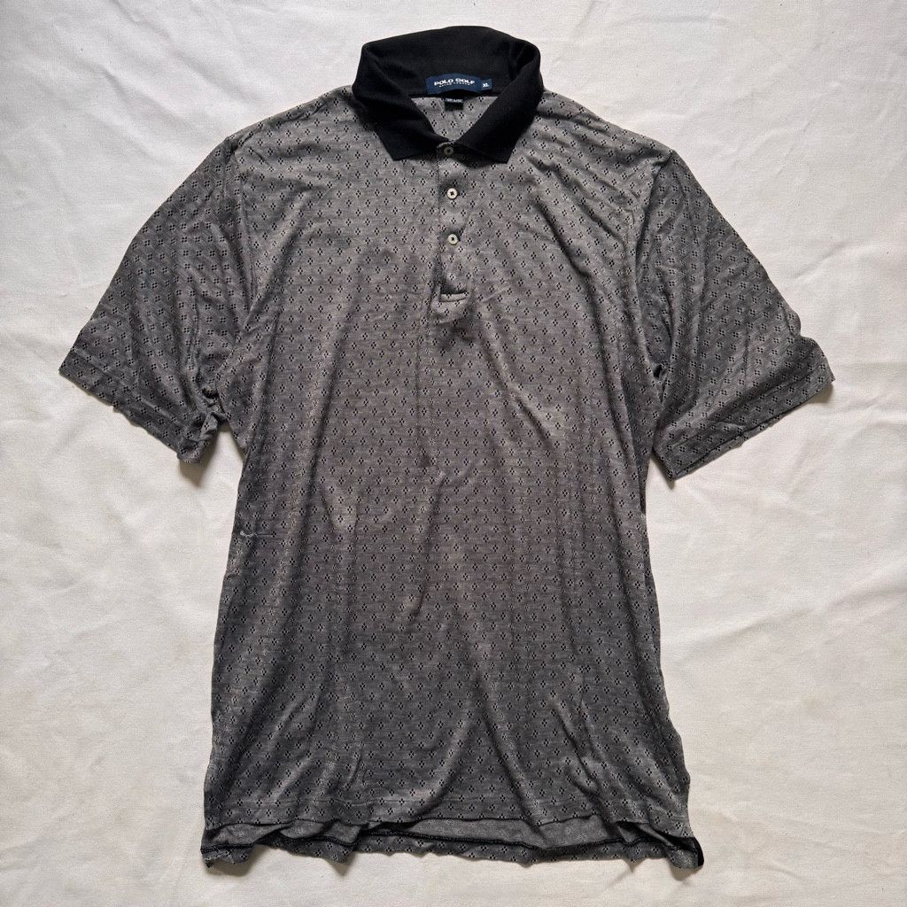 Polo Ralph Lauren Ralph Lauren Polo Golf Vintage Gray Black Diamond Print Size US XL / EU 56 / 4 - 1 Thumbnail