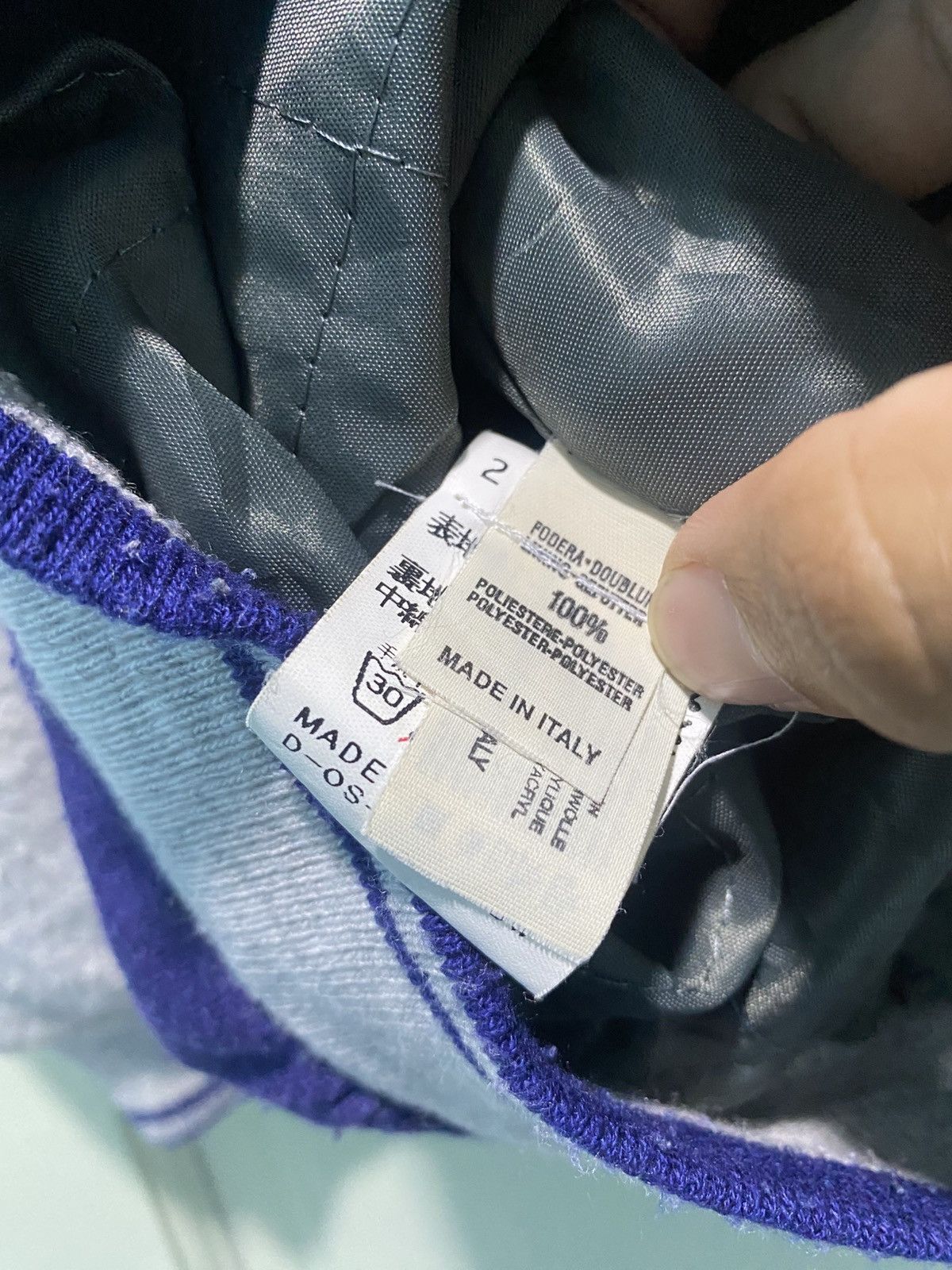 Trussardi Vintage Trussardi Varsity Big Logo Bomber Jacket Size US M / EU 48-50 / 2 - 10 Thumbnail
