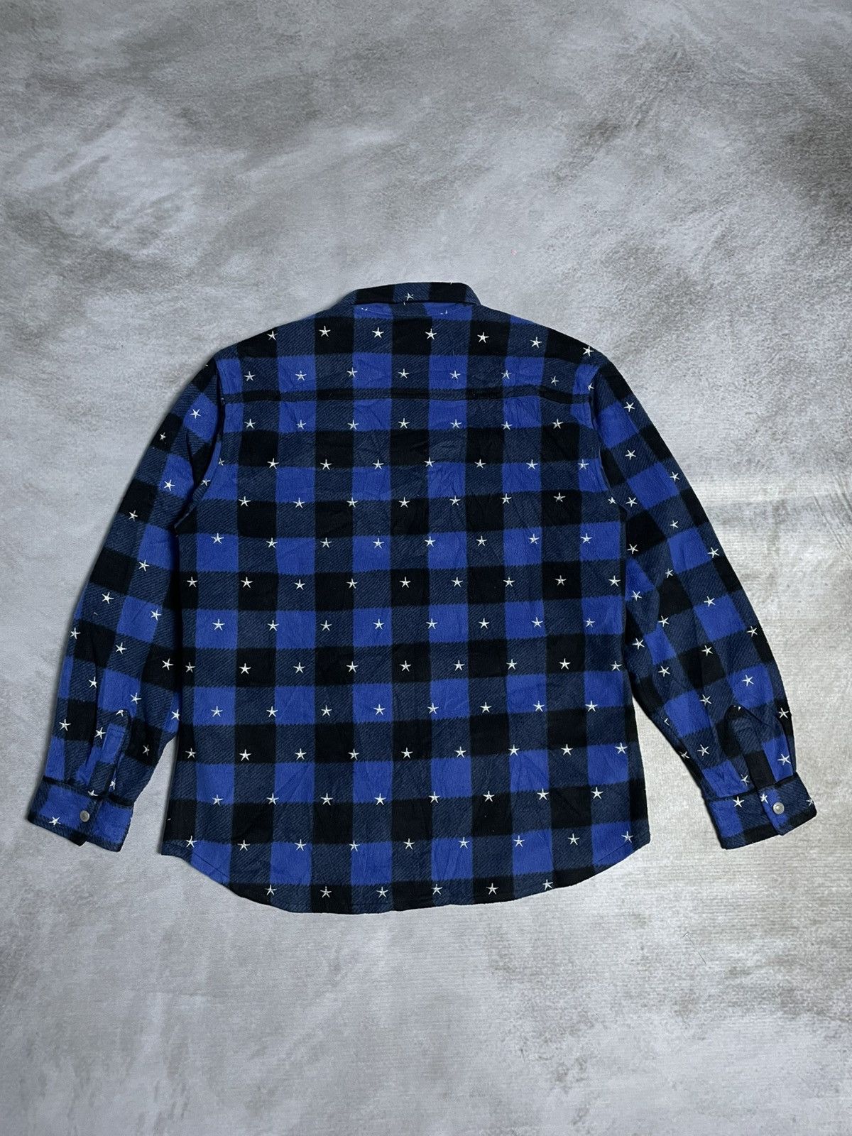 14th Addiction × If Six Was Nine × Tornado Mart 90’s Blue Cross Star Embroidered Flannel Shirt Size US M / EU 48-50 / 2 - 16 Thumbnail