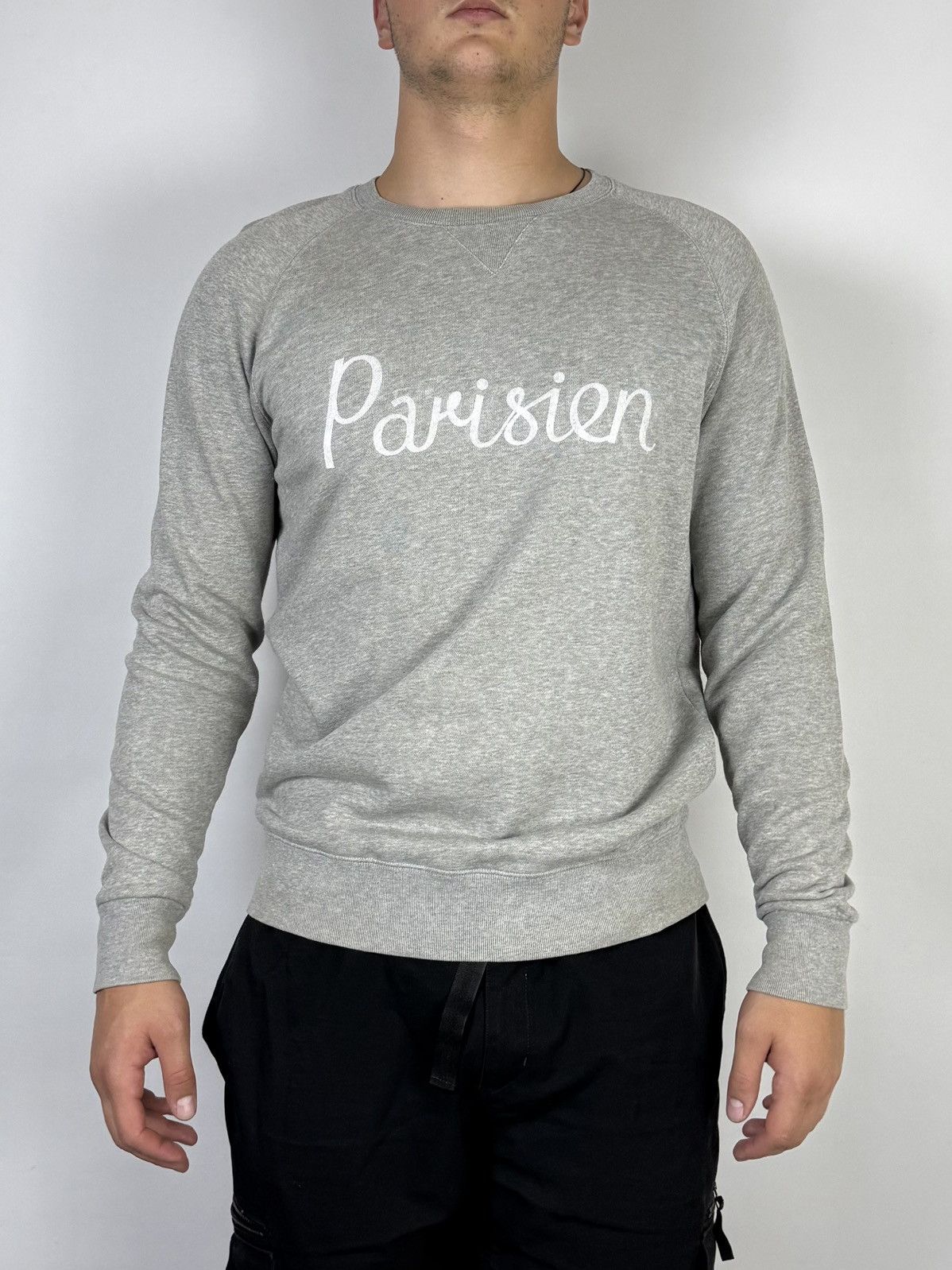 Maison Kitsune Maison Kitsune Parisien Big Logo Crew Neck Sweatshirt Size US L / EU 52-54 / 3 - 2 Thumbnail