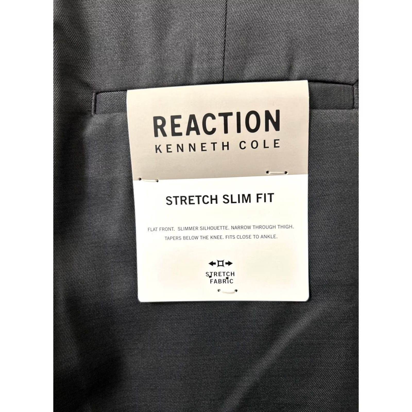 Kenneth Cole Kenneth Cole Reaction Pants Mens Sz 36x32 Gray Stretch Slim Fit YKK Flat Front Size US 36 / EU 52 - 7 Thumbnail
