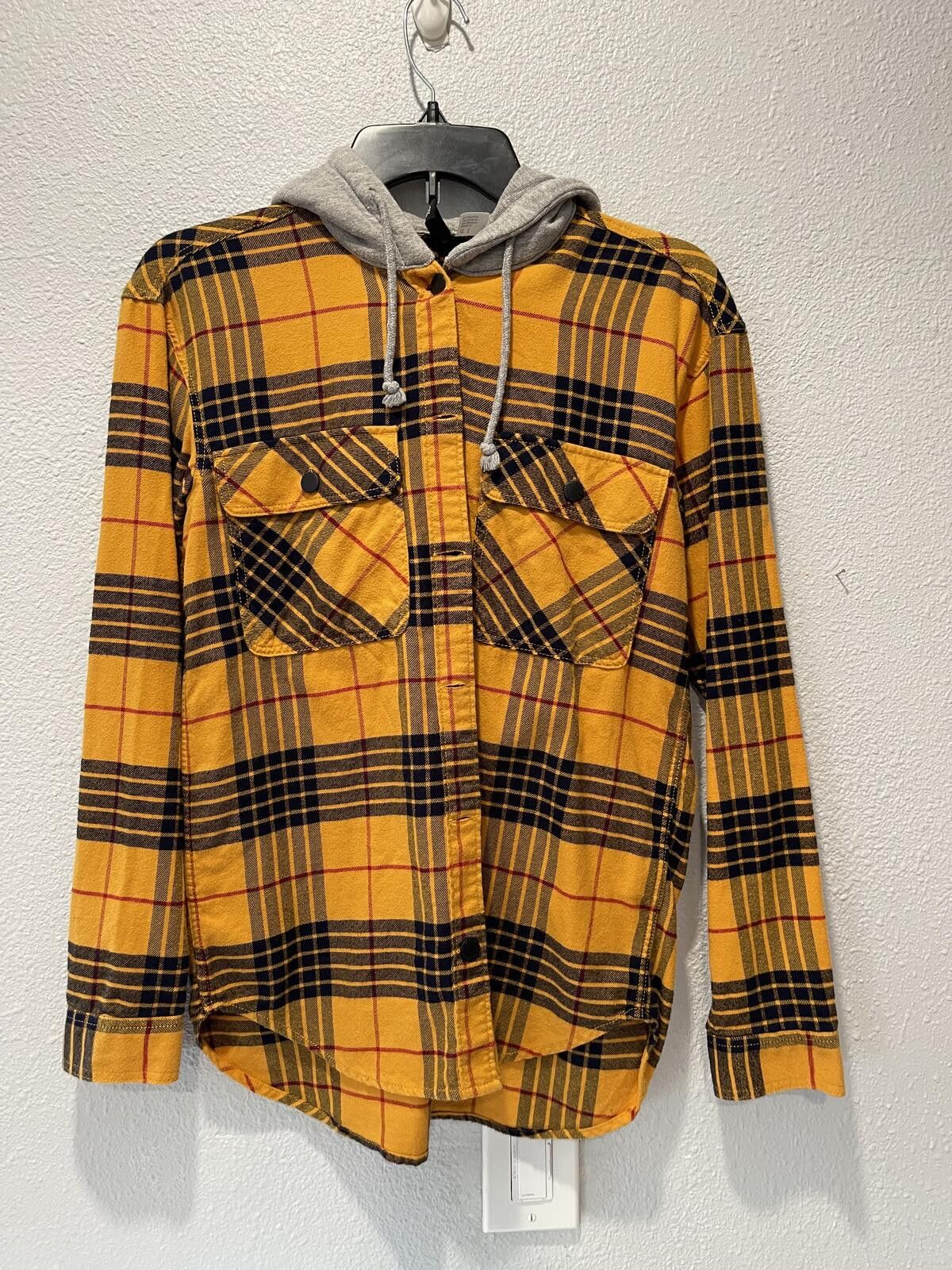 Divided Divided Yellow Plaid Hooded Flannel Shirt Size 0 Size US XS / EU 42 / 0 - 1 Thumbnail