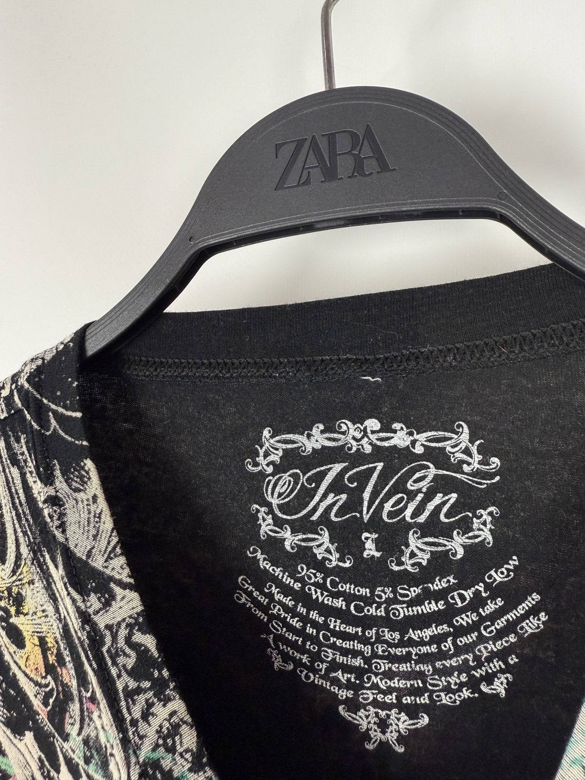 Vintage Y2K Vintage In Vein Angel Wings All Over Print Babydoll Tee Size L / US 10 / IT 46 - 5 Thumbnail