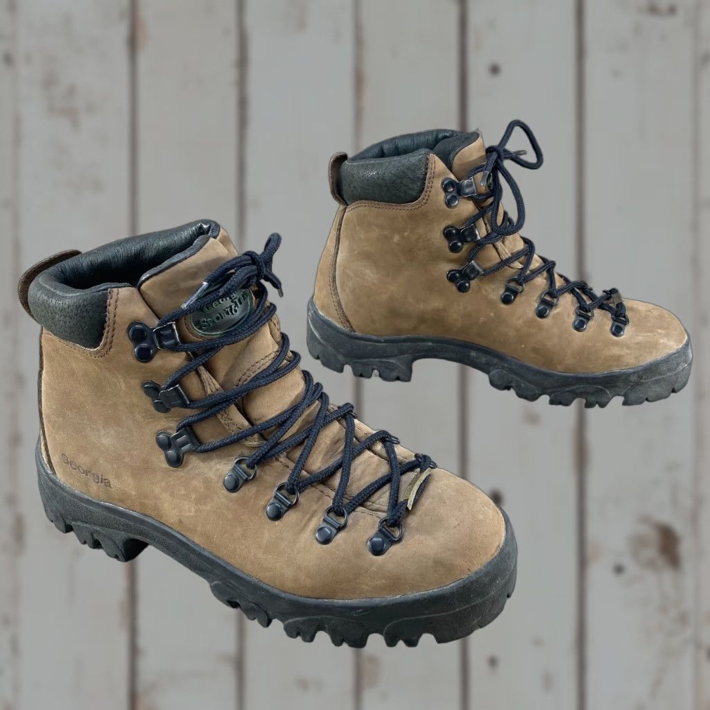Vintage Georgia Sport & Trail Brown Leather Gore-Tex Hiking Work Boots 8 M Mens Size US 6 / EU 39 - 1 Thumbnail