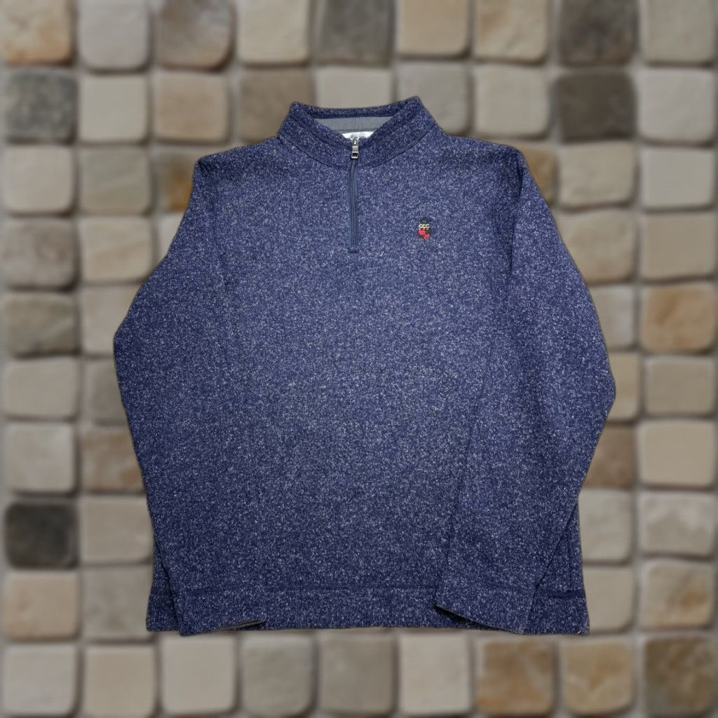 Peter Millar Peter Millar Sweater Mens XL Blue Golf Quarter Zip Logo Pullover Size US XL / EU 56 / 4 - 1 Thumbnail
