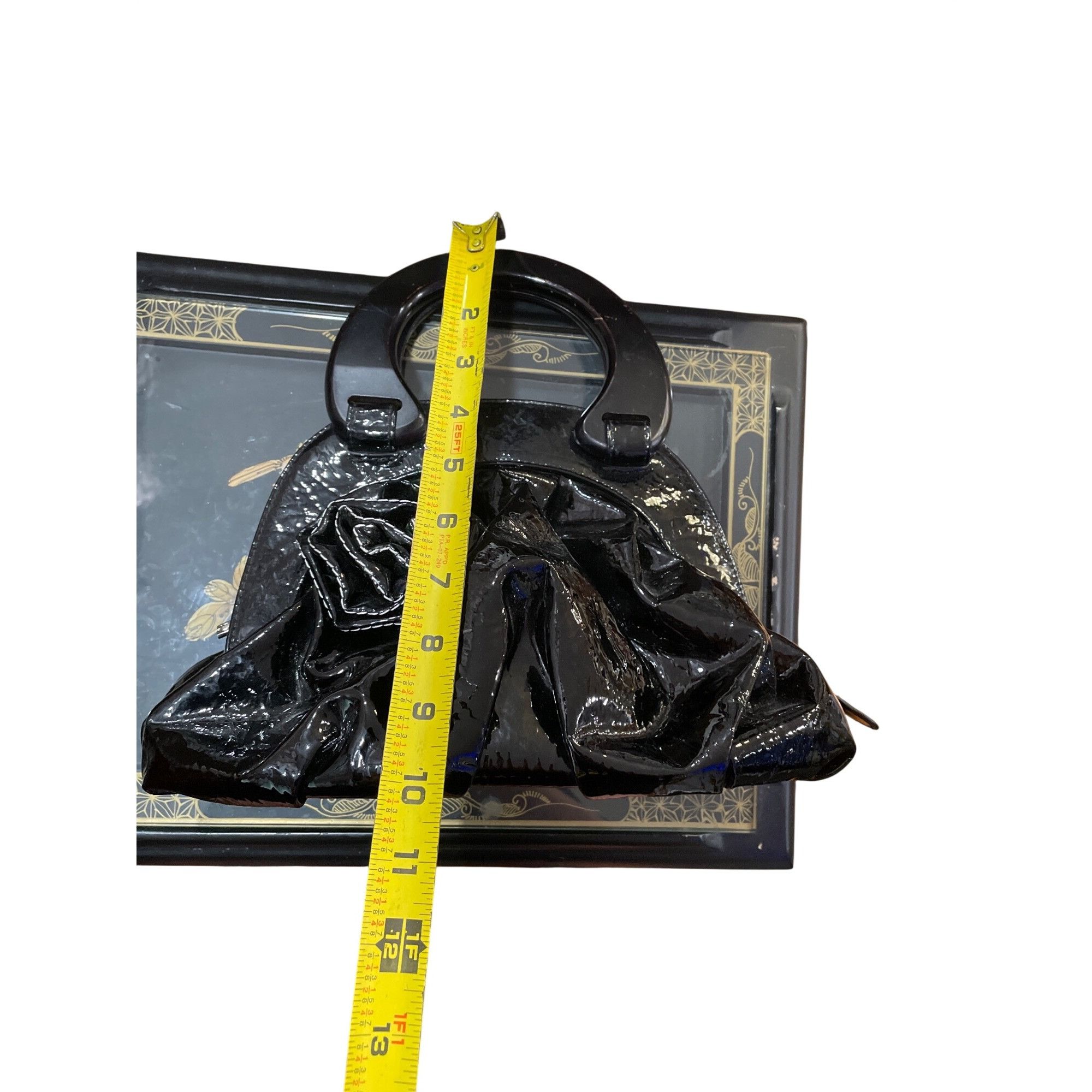 Other Joelin Leather collection wms black leather patent satchel h Size ONE SIZE - 16 Thumbnail