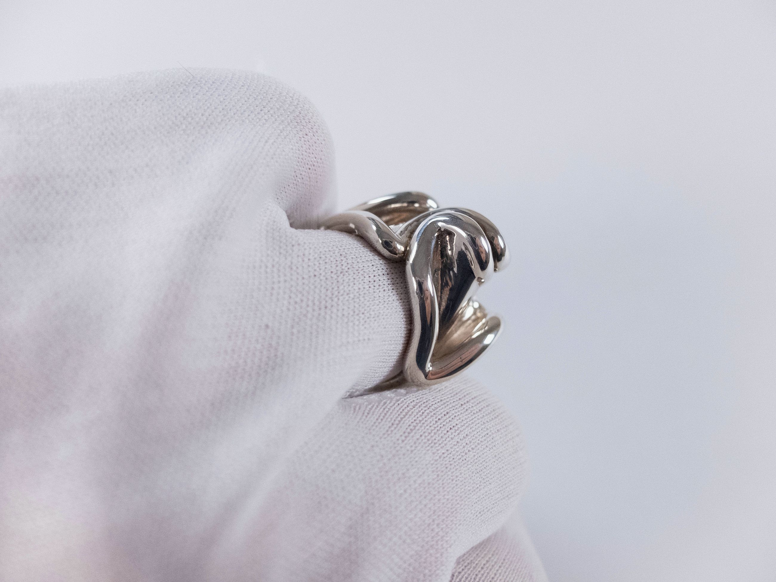 Bottega Veneta BOTTEGA VENETA Whirl Sterling silver abstract ring Size 9 19 Size ONE SIZE - 4 Thumbnail
