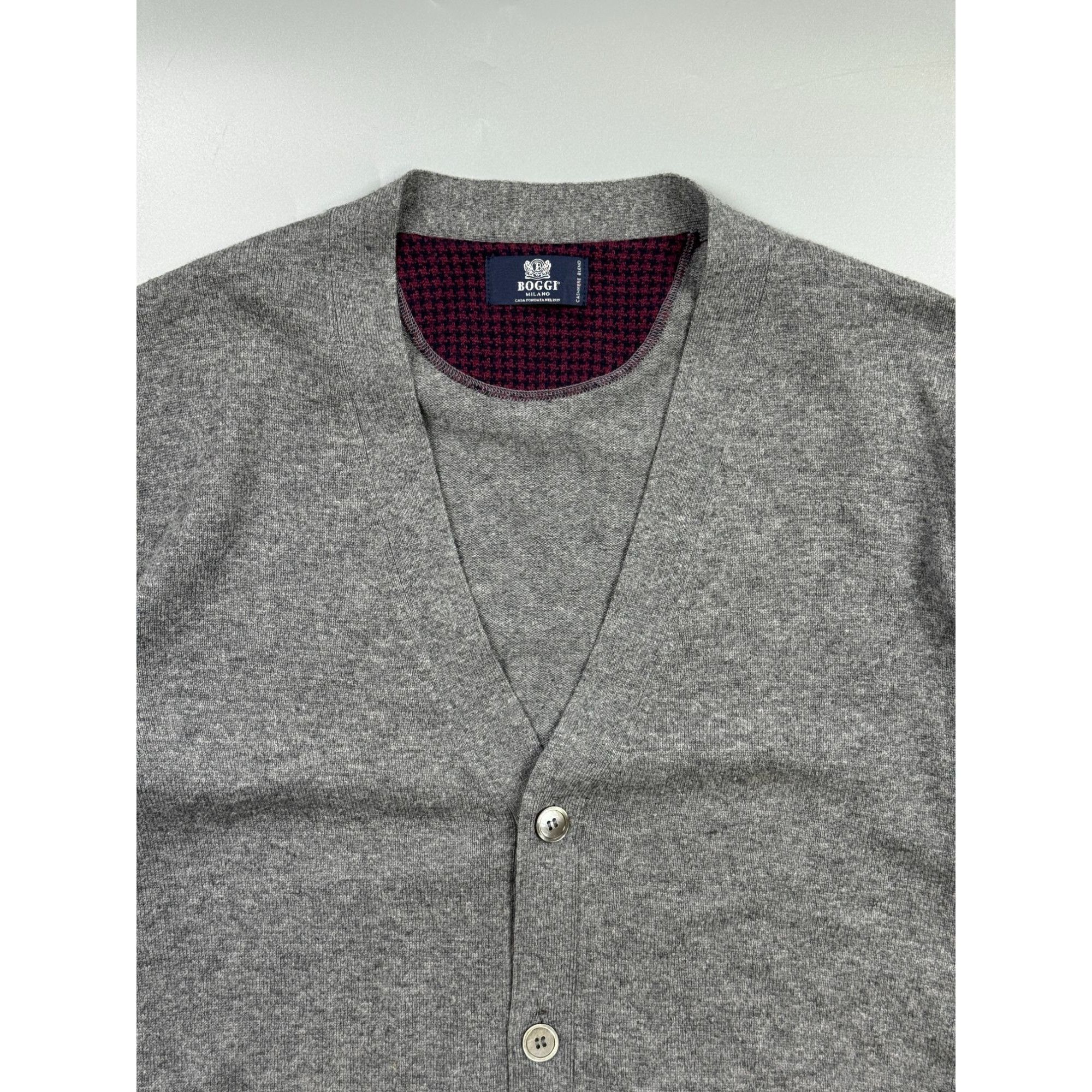 Boggi Boggi Milano Wool Cashmere Blend Cardigan (Y1211) Size US XL / EU 56 / 4 - 3 Thumbnail