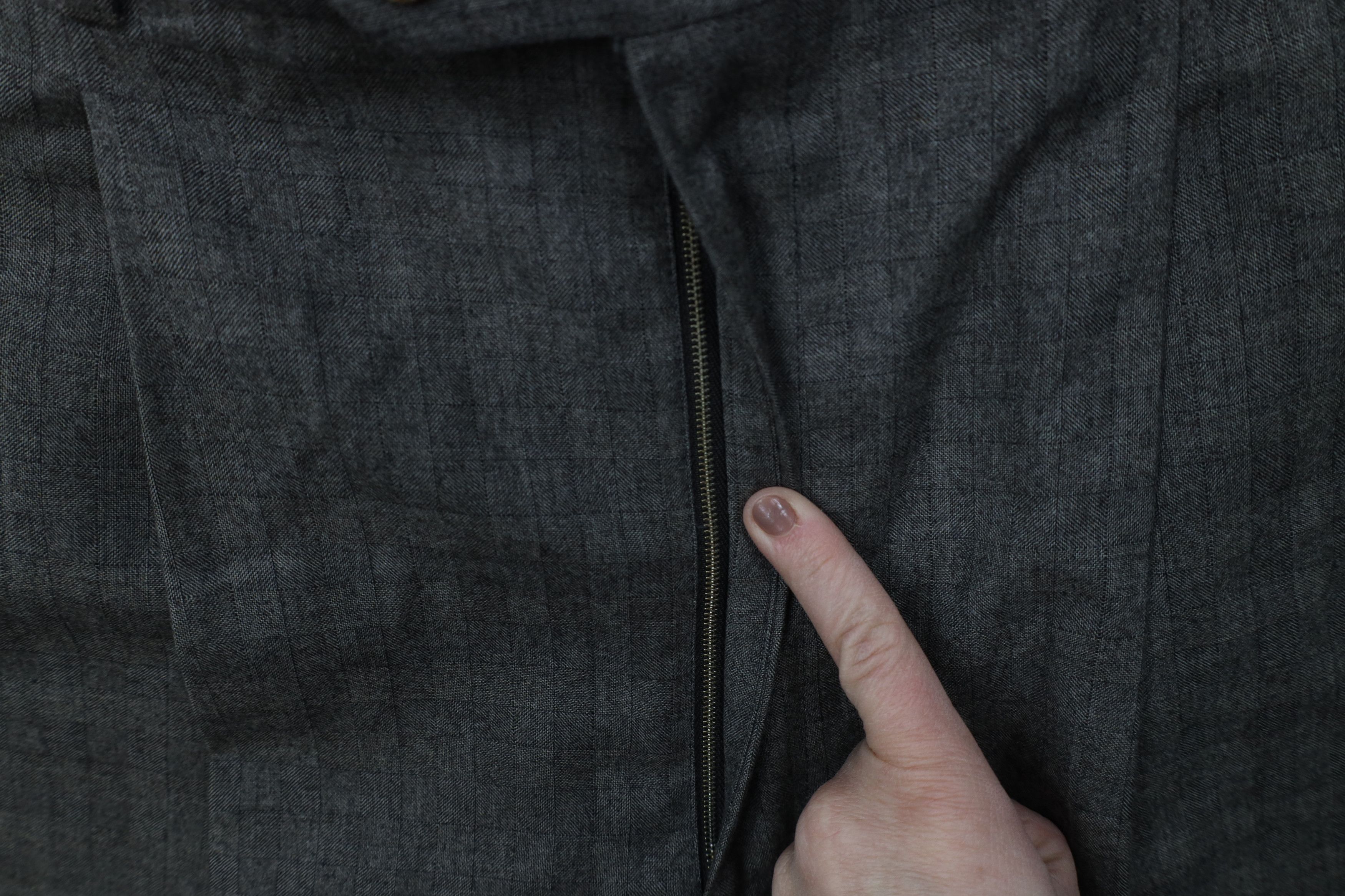 Hickey Freeman Vintage 90s Hickey Freeman Wide Leg Chino Pants Gray Check Size US 40 / EU 56 - 5 Thumbnail