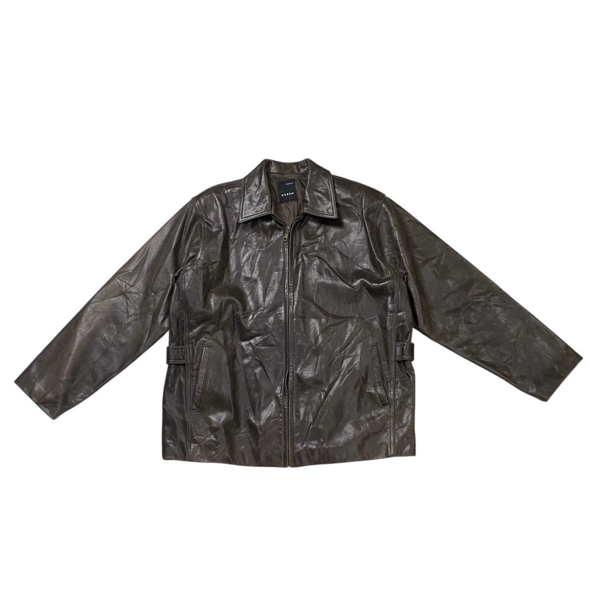Genuine Leather Vintage 80s genuine leather jacket Size US L / EU 52-54 / 3 - 1 Thumbnail