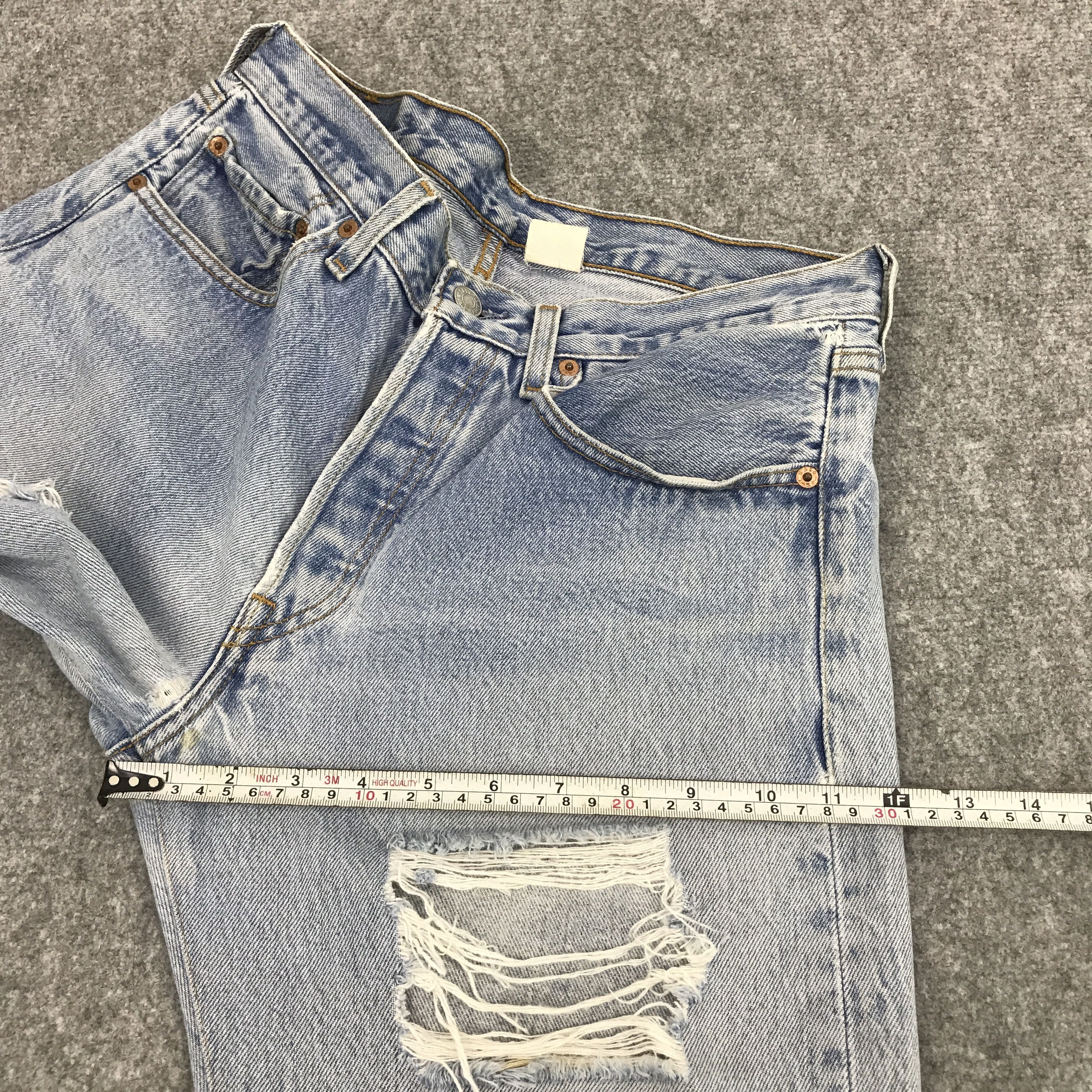 Levi's × Levi's Vintage Clothing Vtg Levi's 501 Ripped distressed Denim jeans pants Size US 31 - 12 Thumbnail