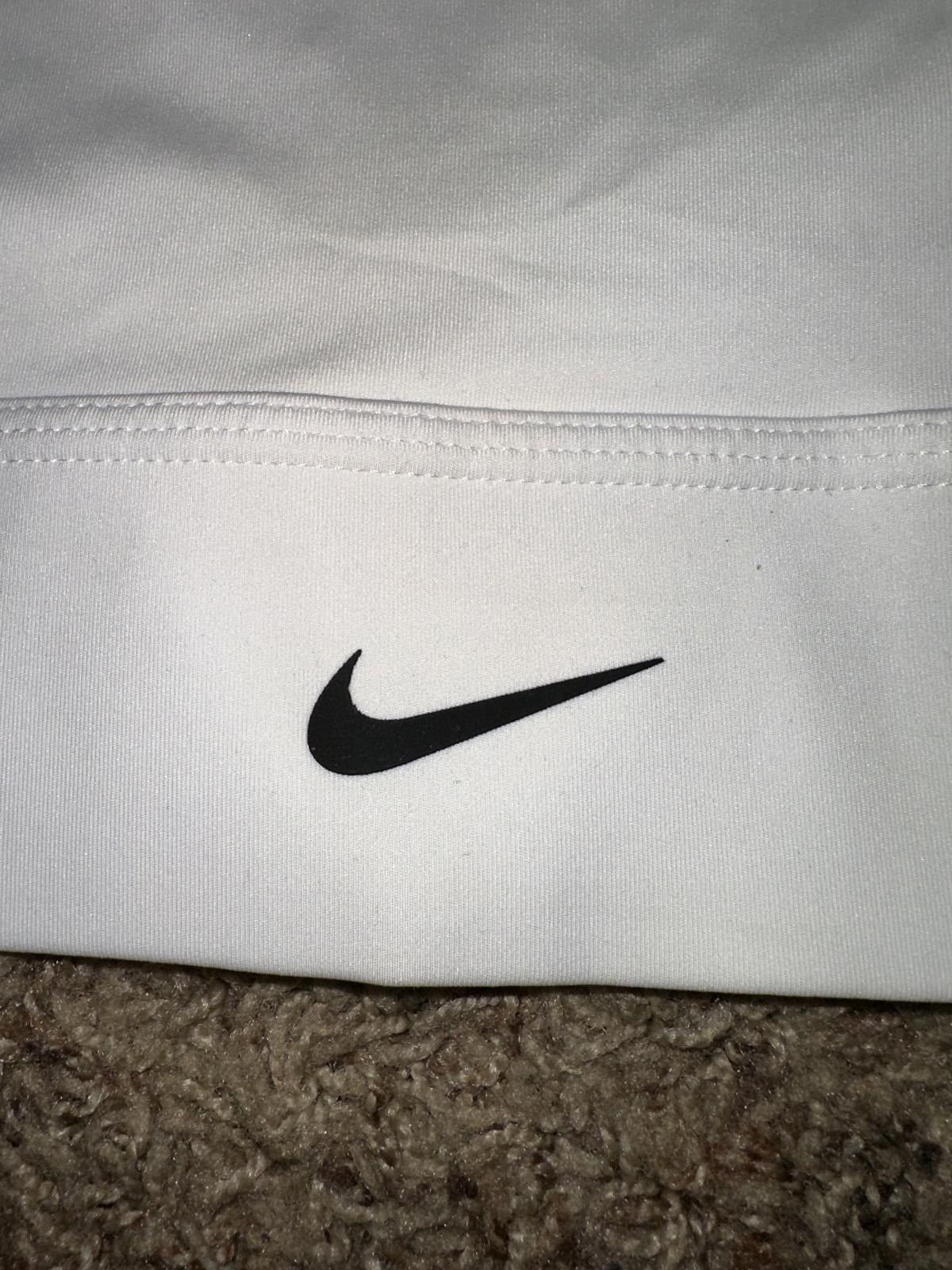 Nike Nike Dri-FIT Medium-Support Padded Sports White/Black Bra Size ONE SIZE - 4 Thumbnail
