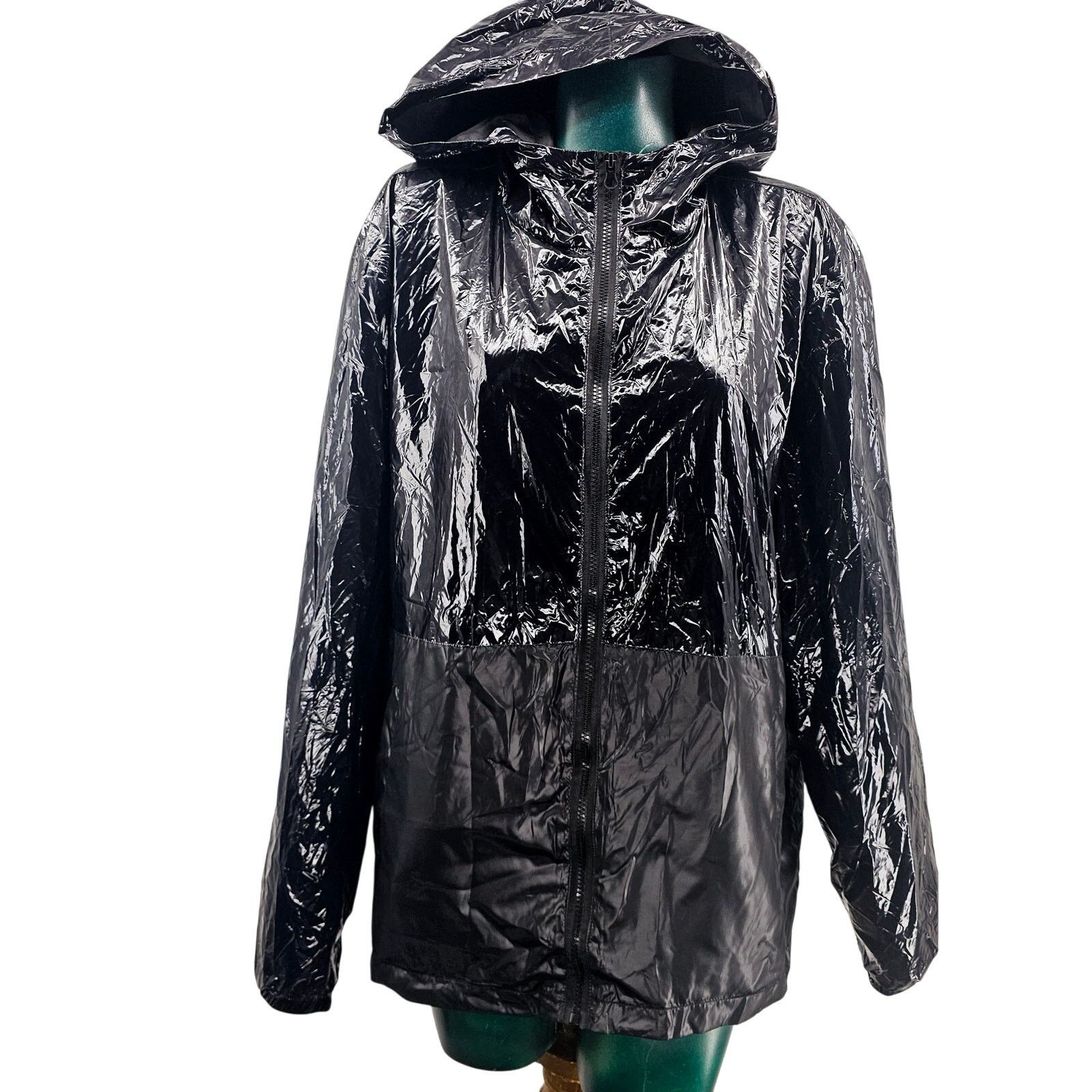American Stitch NEW American Stitch Black Shine Hooded Zip Jacket L 3377 Size US L / EU 52-54 / 3 - 2 Thumbnail