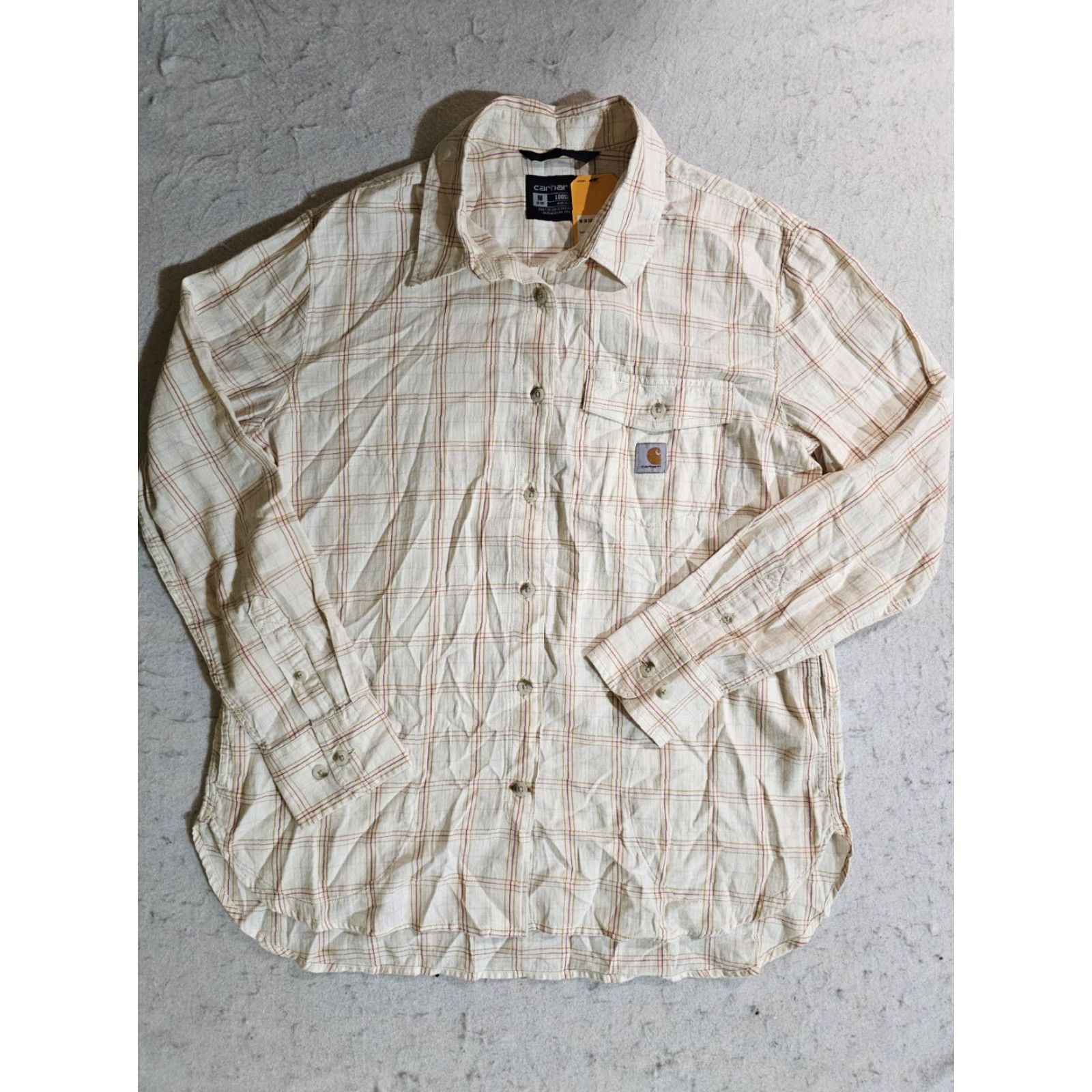 Carhartt Carhartt Shirt Womens Plaid Button Down Lightweight Loose Fit Sz Med (8-10) Size M / US 6-8 / IT 42-44 - 2 Thumbnail