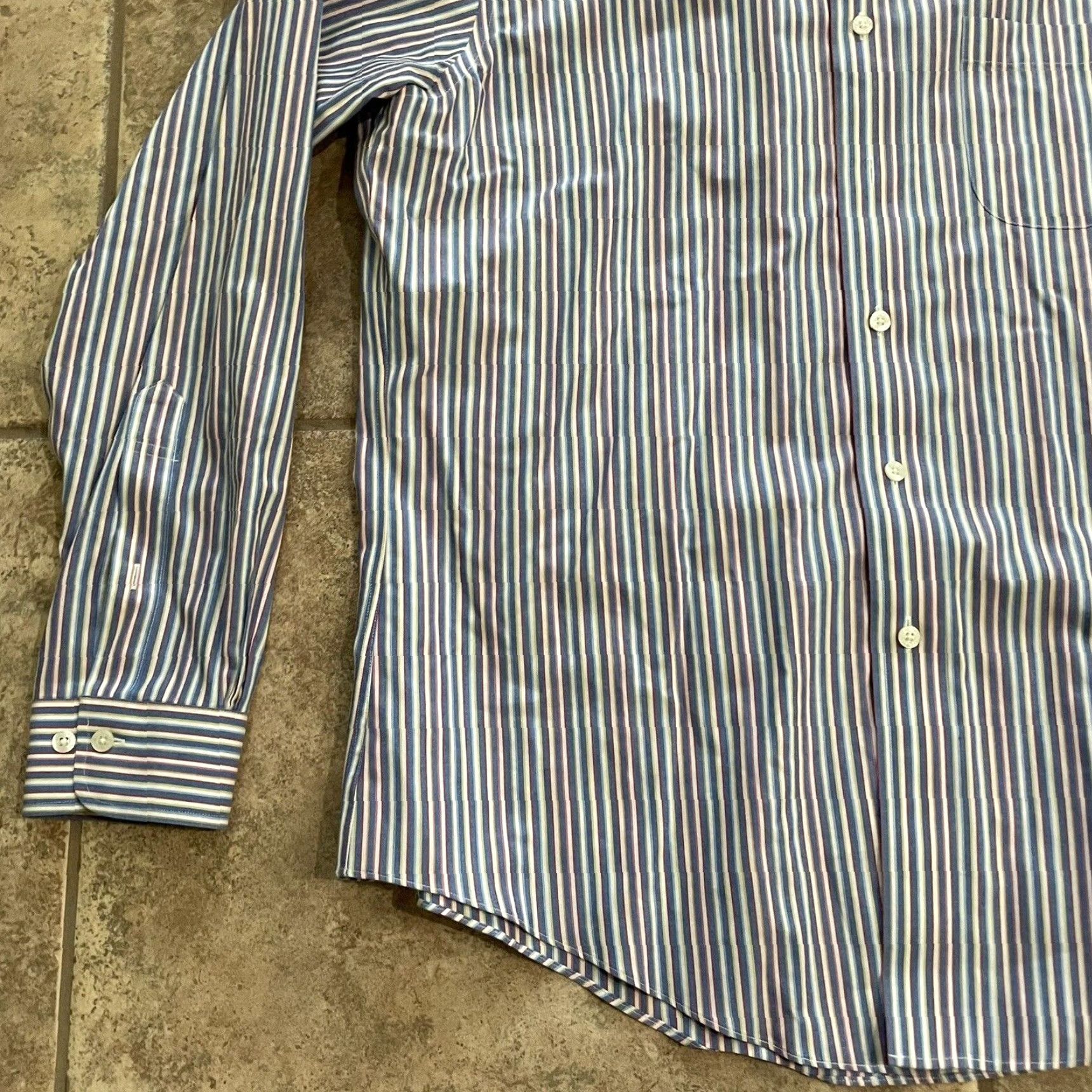 Brooks Brothers Brooks Brothers Mens Slim Fit Non-Iron Long Sleeve Button-Down Shirt L Multicolor Size US L / EU 52-54 / 3 - 3 Thumbnail