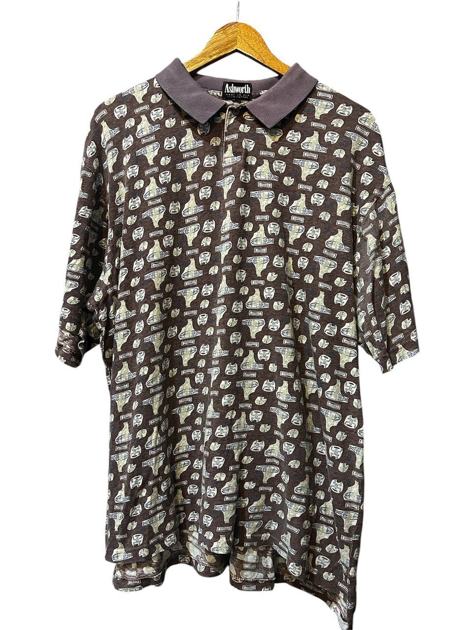 Ashworth Ashworth art rare design fullprint collar polo tshirt Size US L / EU 52-54 / 3 - 1 Thumbnail