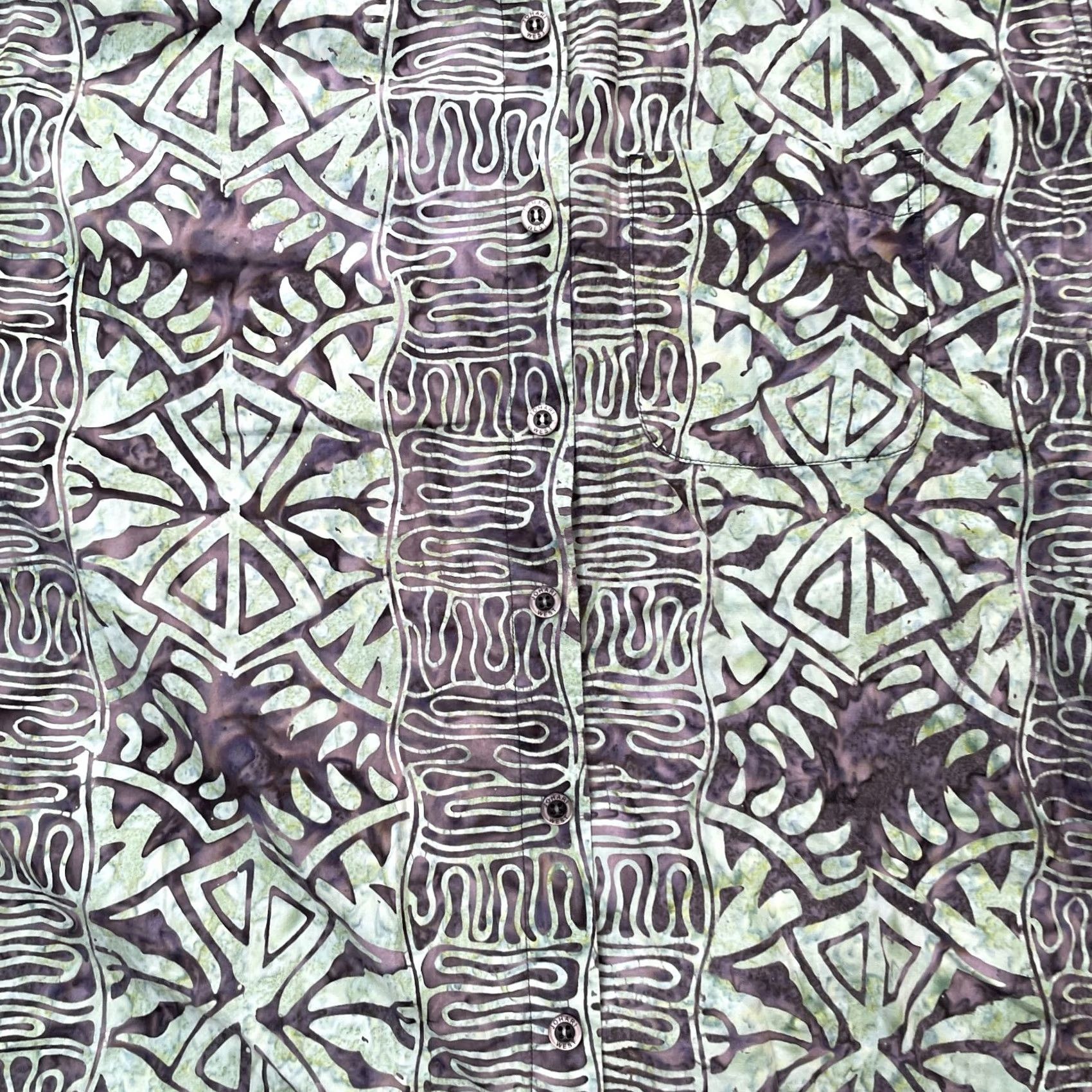 Vintage Johari West Shirt Green XL Mens Hawaiian Short Sleeve Button Up Size US XL / EU 56 / 4 - 2 Thumbnail