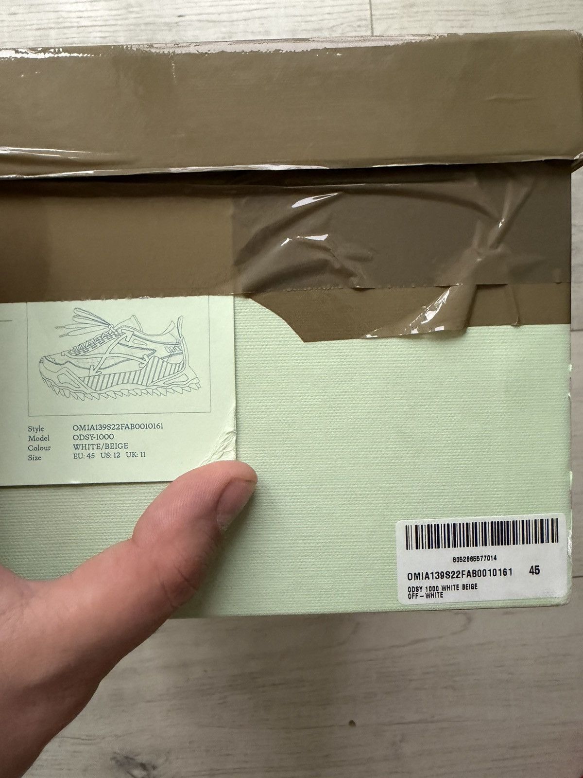 Off-White Off White Odsy 1000 White Blue Size US 12 / EU 45 - 8 Thumbnail