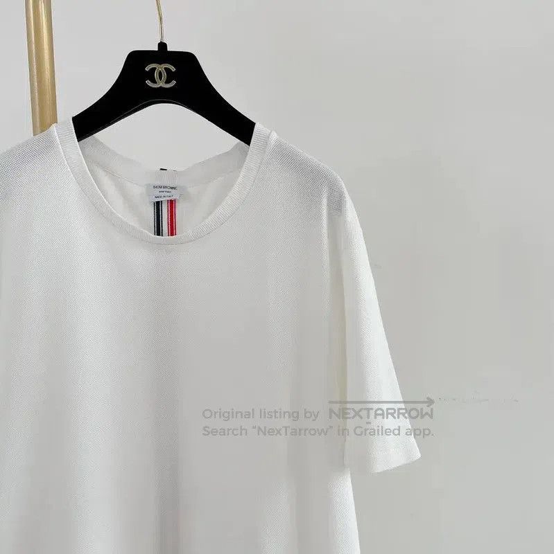 Thom Browne Thom Browne White Cotton Short Sleeve T-Shirt . Size XL / US 12-14 / IT 48-50 - 2 Thumbnail