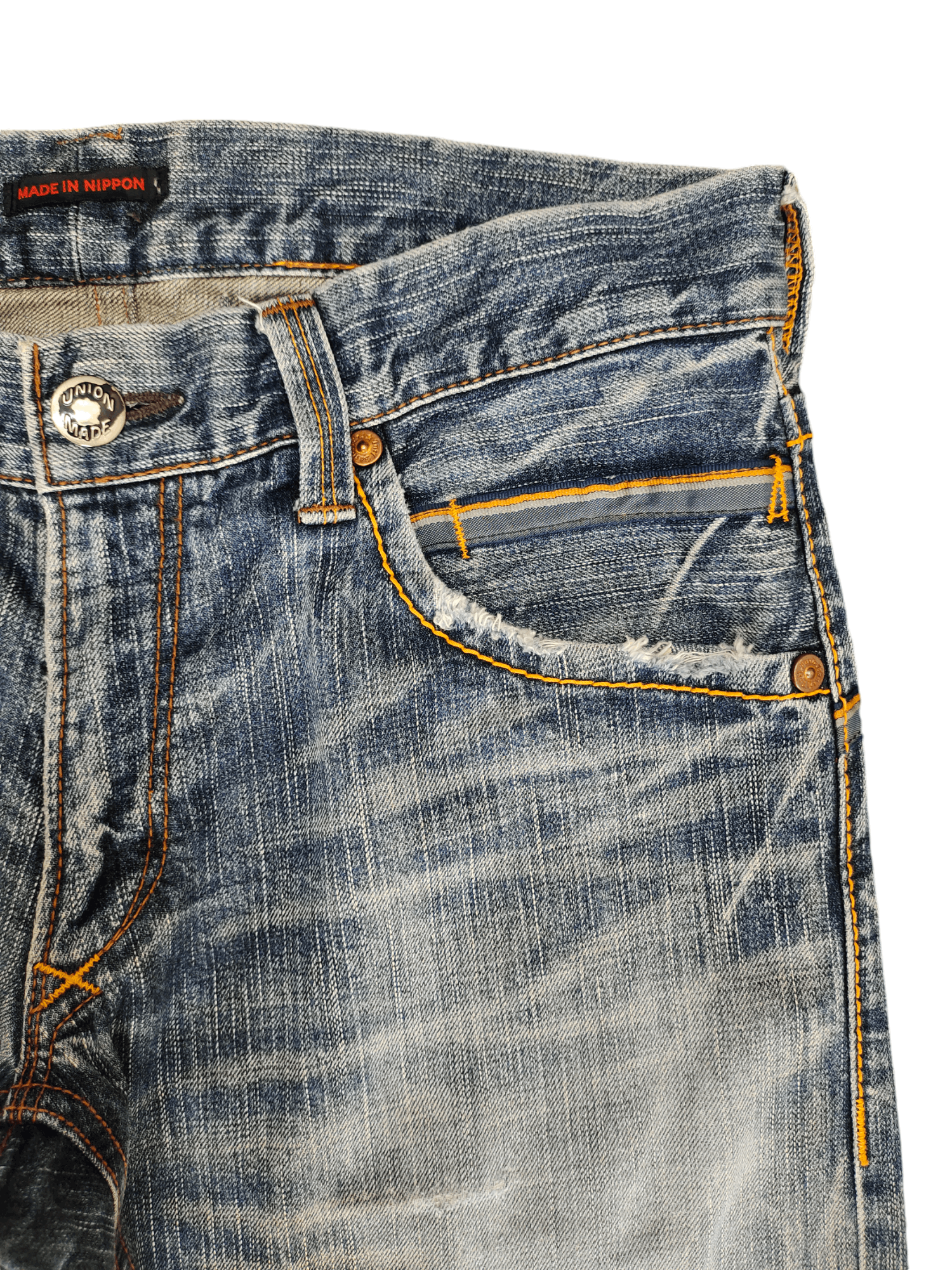 Comme des Garcons × Undercover Vintage Blue Way Japan Clawmark Distress Faded Jeans Size US 32 / EU 48 - 4 Thumbnail