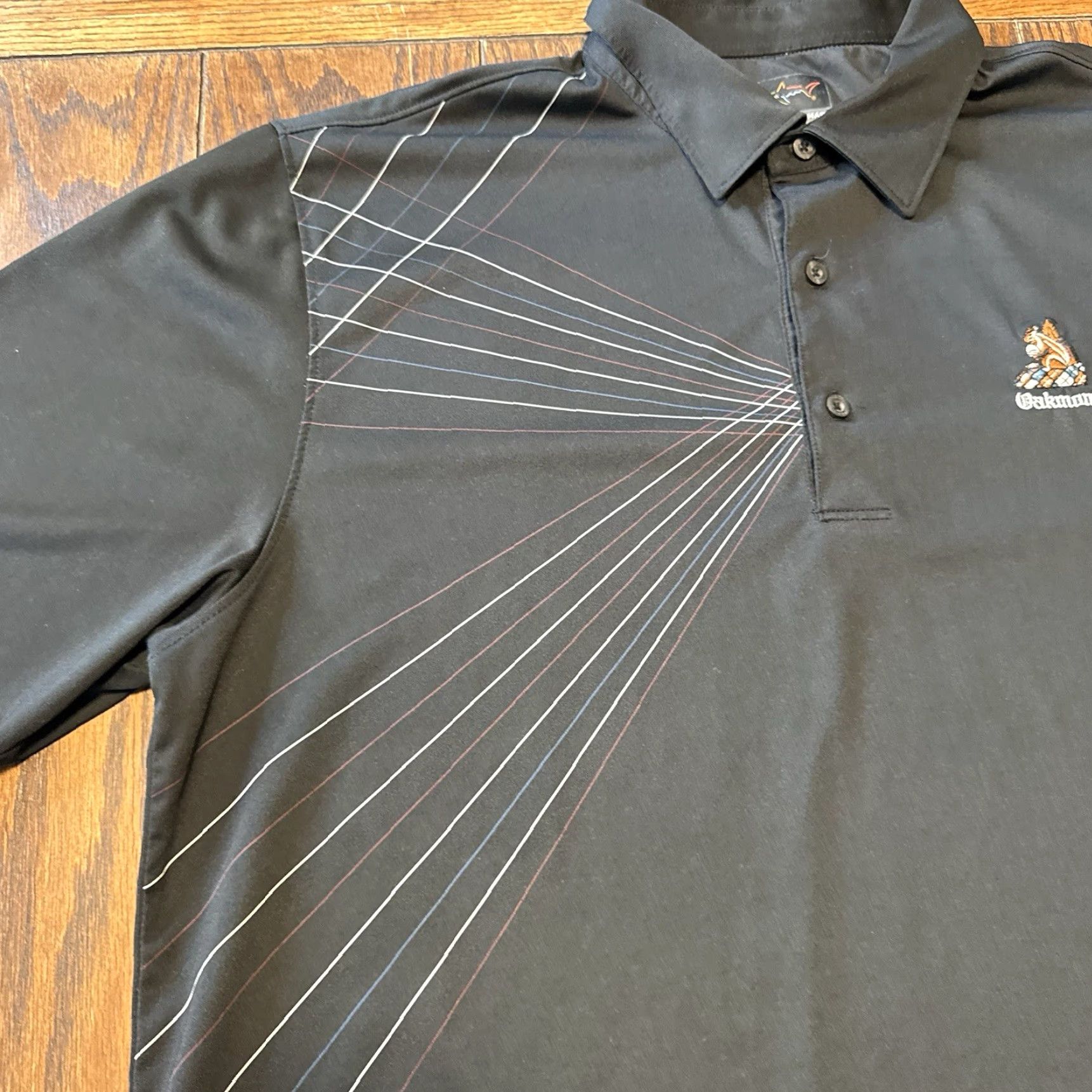 Vintage Greg Norman Shirt Mens Large Golf Black Oakmont Country Club OCC Squirrel Size US L / EU 52-54 / 3 - 3 Thumbnail