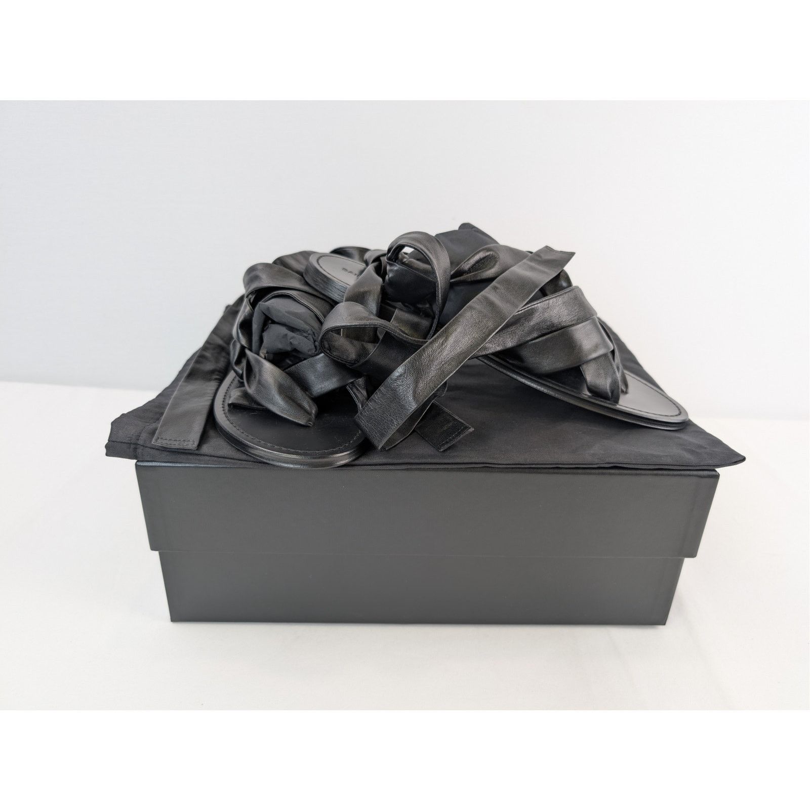Saint Laurent Paris o1rshd1 Nolan Sandal in Nero Size US 12 / EU 45 - 17 Thumbnail