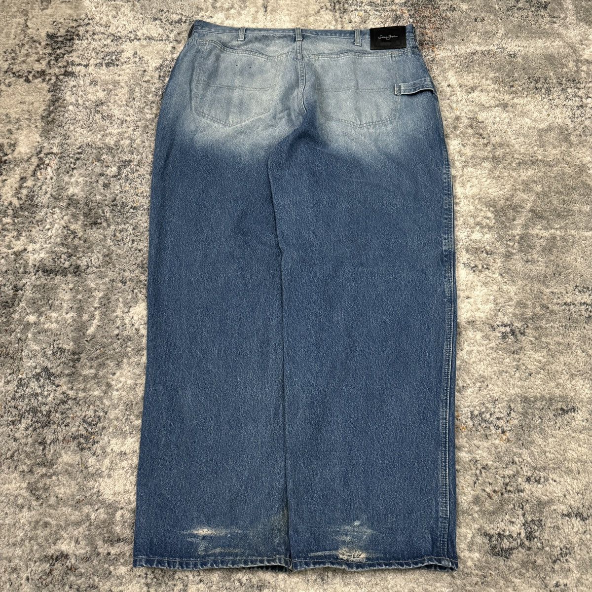 Sean John × StraightFaded × Vintage Vintage y2k Sean John faded baggy wide leg unique jeans Size US 40 / EU 56 - 1 Thumbnail