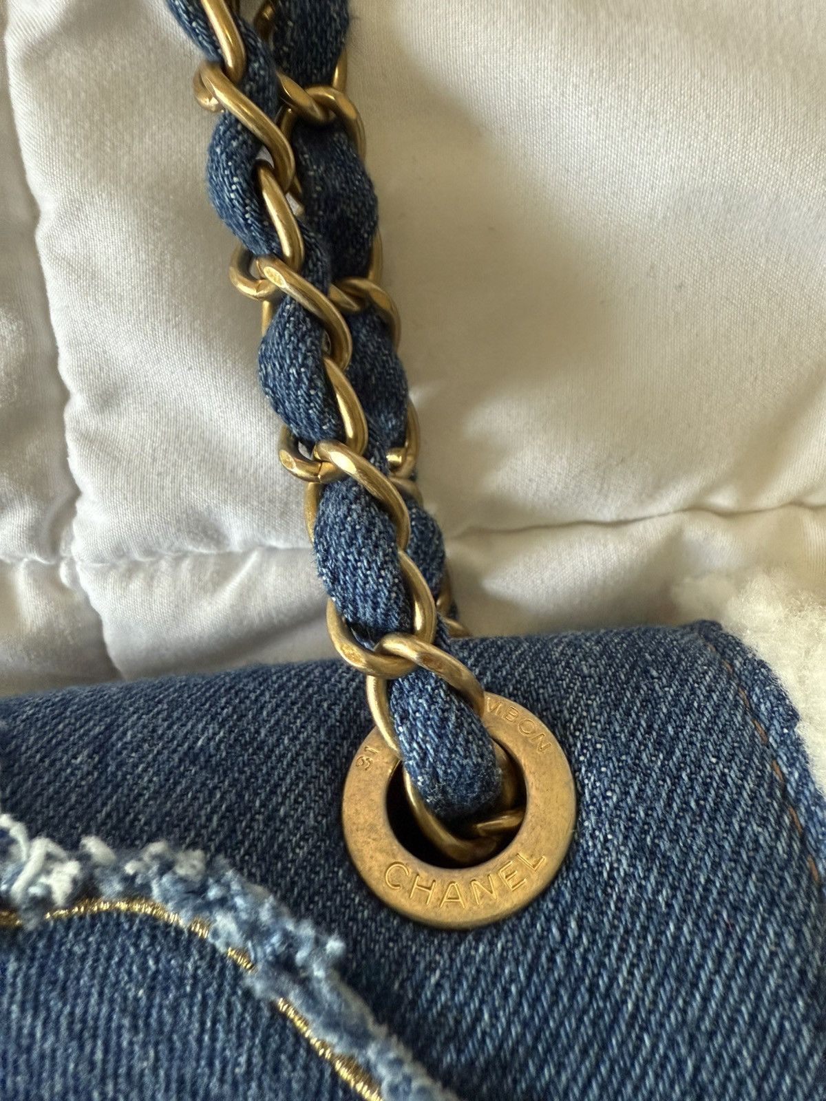 Chanel Chanel Denim Shearling Flap Bag (2019) Size ONE SIZE - 3 Thumbnail