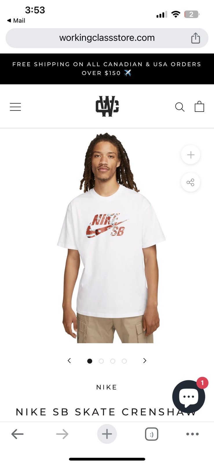 Nike Nike SB Crenshaw Skate Club T shirt Medium New Size US M / EU 48-50 / 2 - 2 Thumbnail