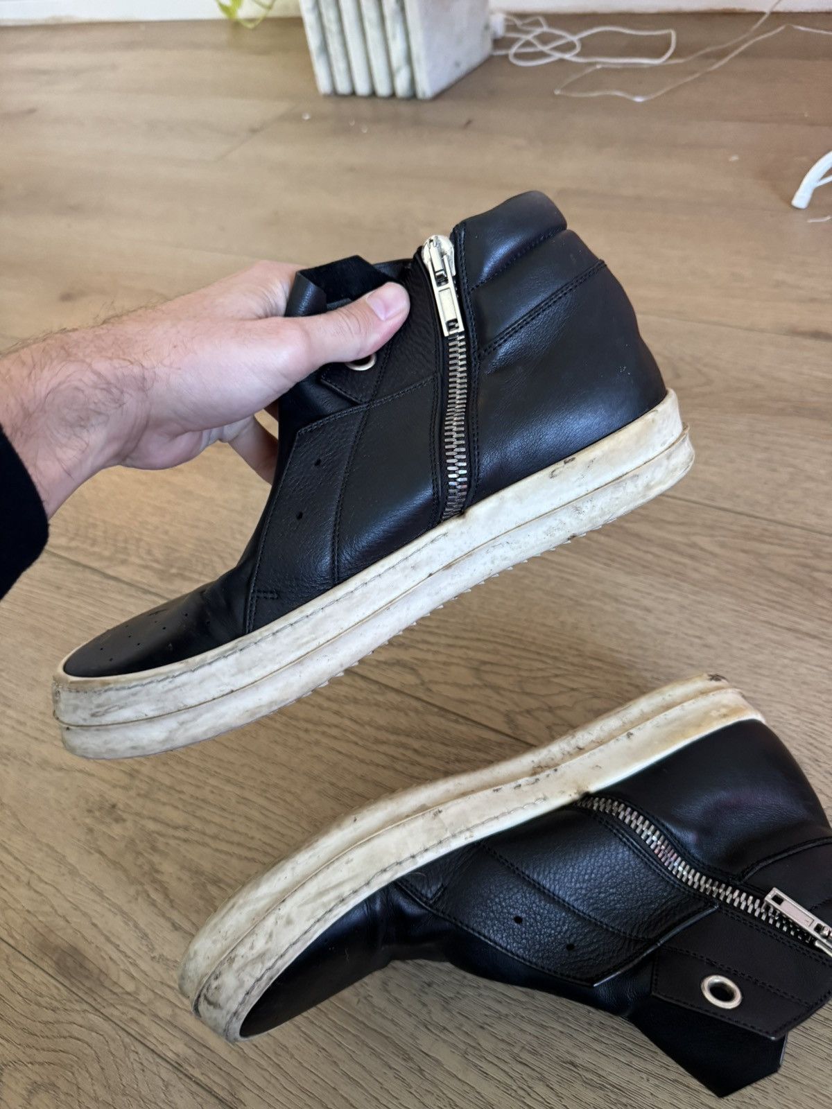 Rick Owens Leather Island Dunks Size US 10 / EU 43 - 5 Thumbnail