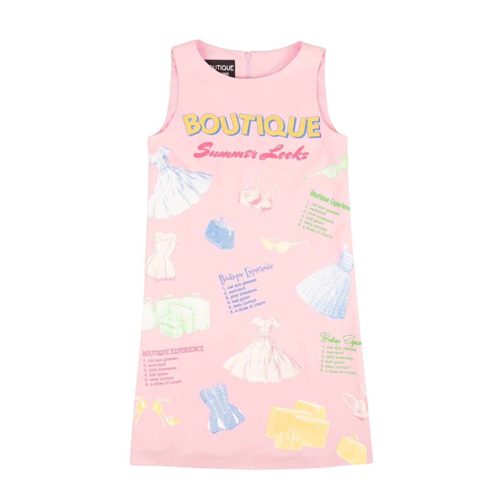 image of Boutique Moschino Pink Moschino Summer Look Straight Dress Size 0/36, Women's