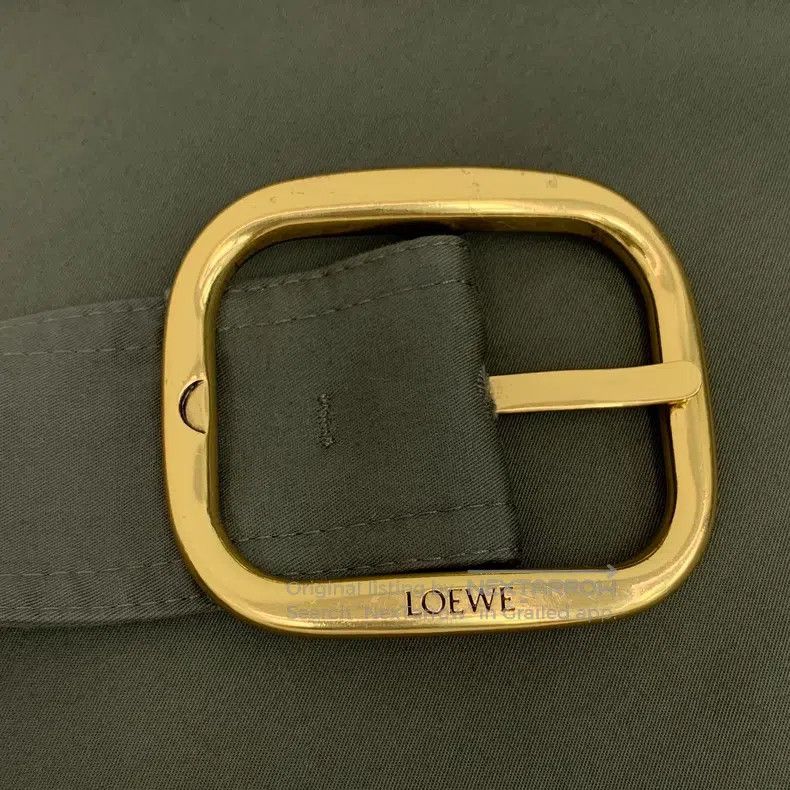 Loewe Loewe Military Green Cotton Lapel Double Breasted Windbrea Size XXS / US 00 / IT 34 - 9 Thumbnail