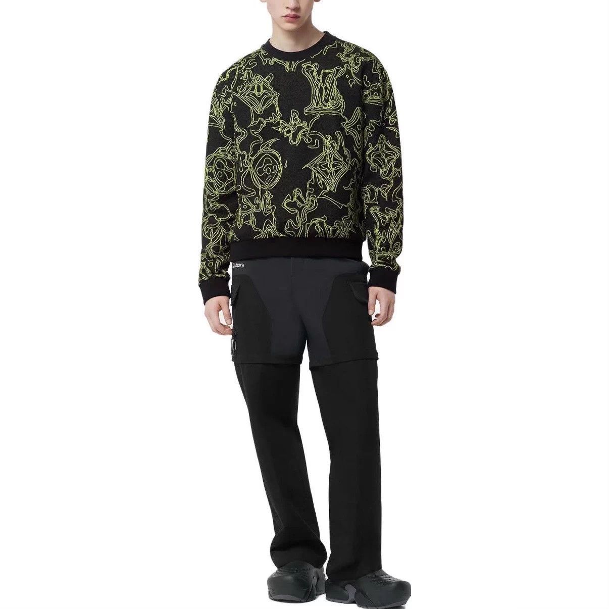 Louis Vuitton LV Monogram Flower Embroidered Cotton Hoodie XXL Black Size US XXL / EU 58 / 5 - 6 Thumbnail