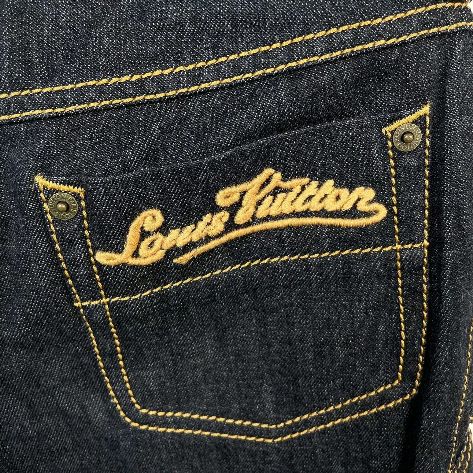 Louis Vuitton LV Wide-Leg Jeans 34 Blue A no extras Size 25" / US 0 / IT 36 - 5 Thumbnail