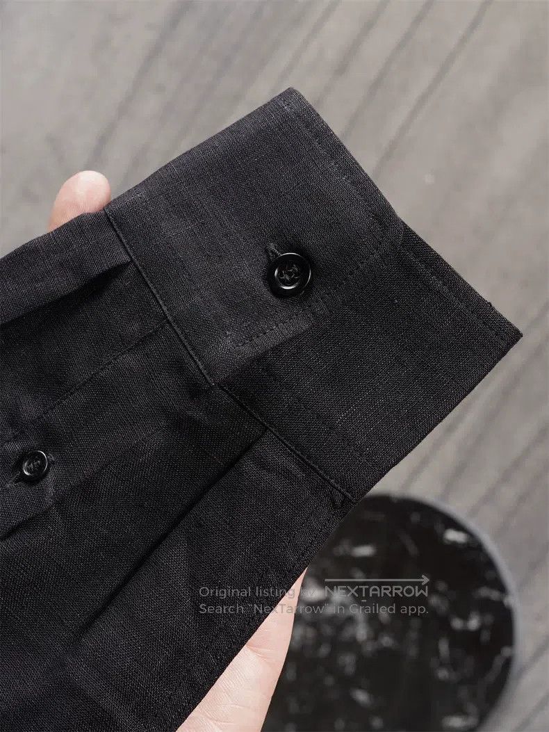 Brunello Cucinelli Brunello Cucinelli Cuban Collar Linen Shirt Size US M / EU 48-50 / 2 - 7 Thumbnail