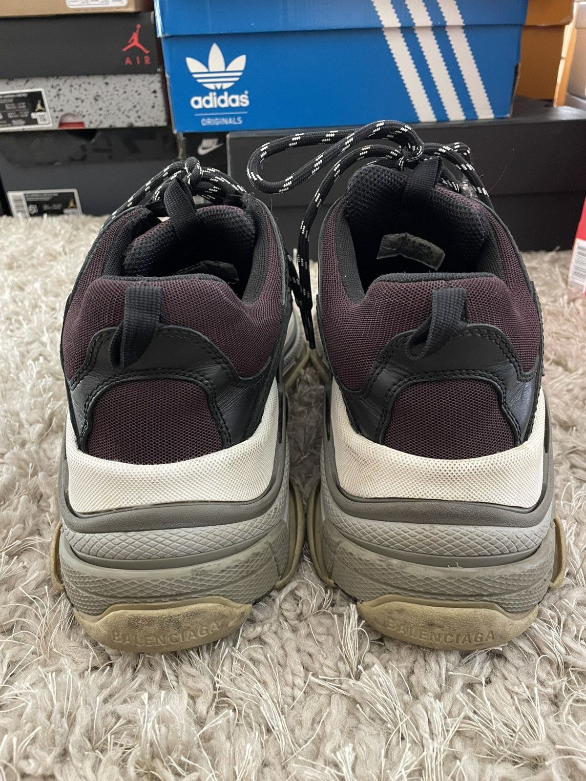 Balenciaga Balenciaga Triple S Burgandy & Black Size US 10 / EU 43 - 6 Thumbnail