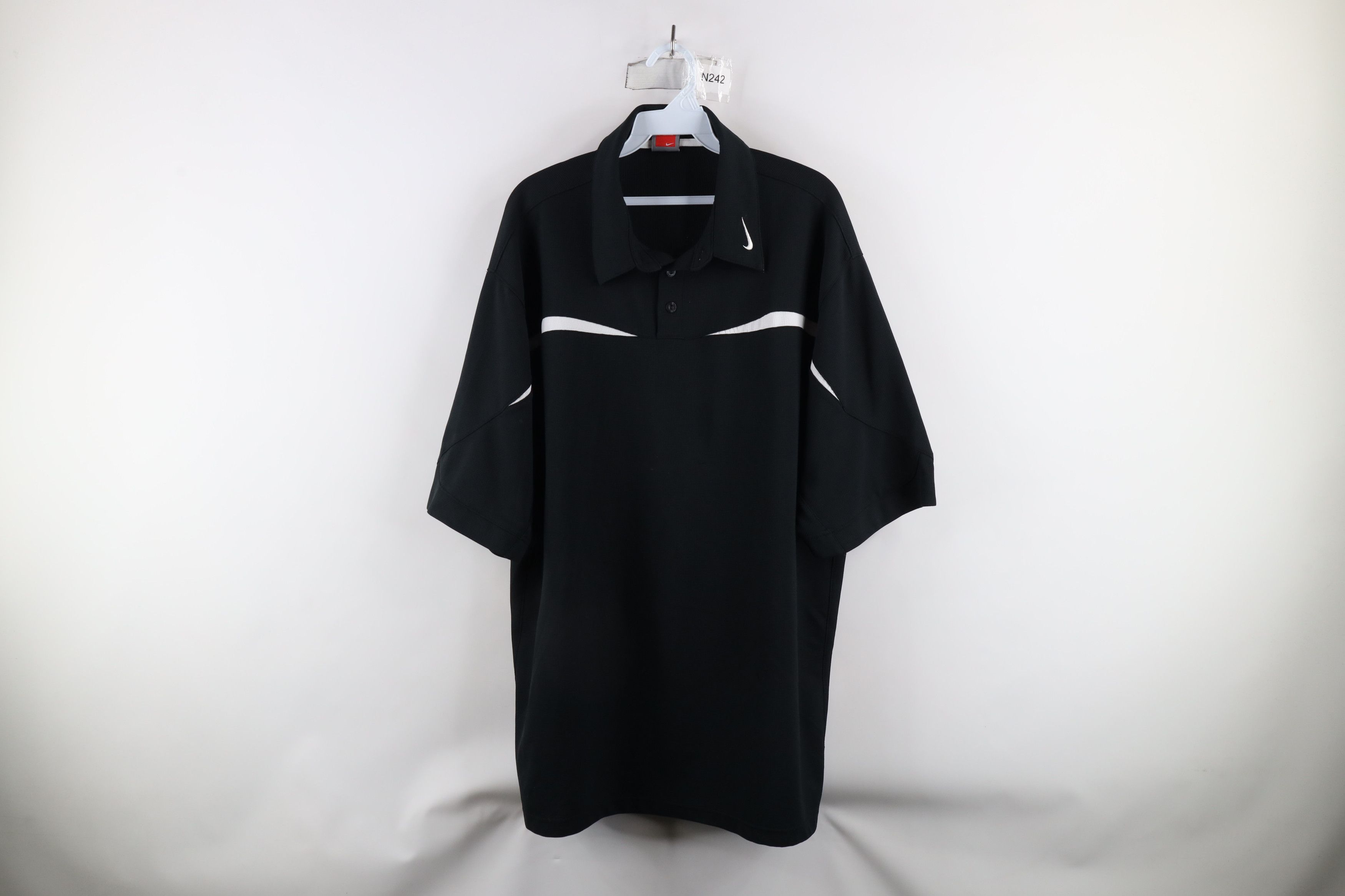 Nike × Vintage Vintage Nike Scott Mini Swoosh Thermal Knit Polo Shirt Size US XL / EU 56 / 4 - 1 Thumbnail
