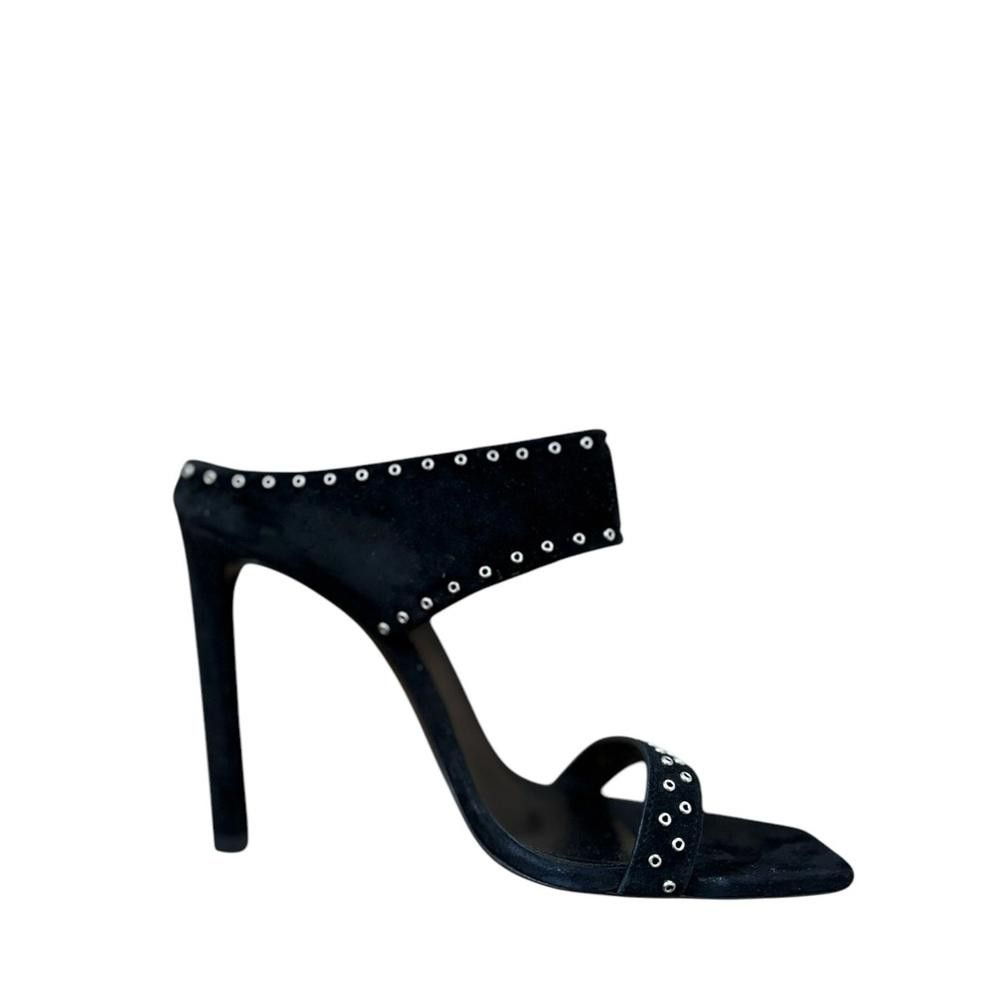 Yves Saint Laurent Saint Laurent Leather Mica 105 Stud Mule Black Size 6.5 Size US 6.5 / IT 36.5 - 2 Thumbnail