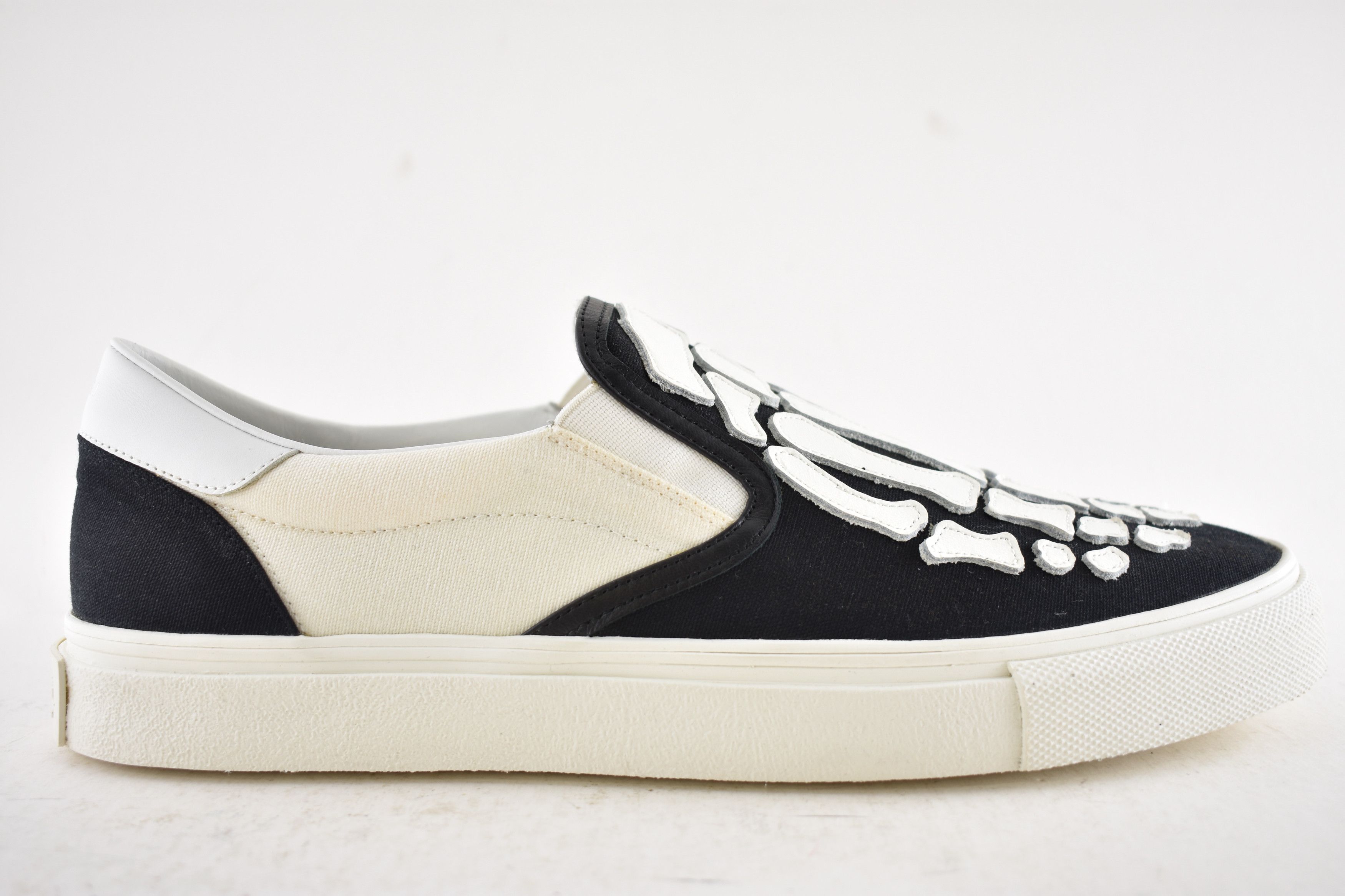Amiri Amiri White Skeleton Slip On Bones Low Top Sneakers 44 11 Size US 11 / EU 44 - 2 Thumbnail