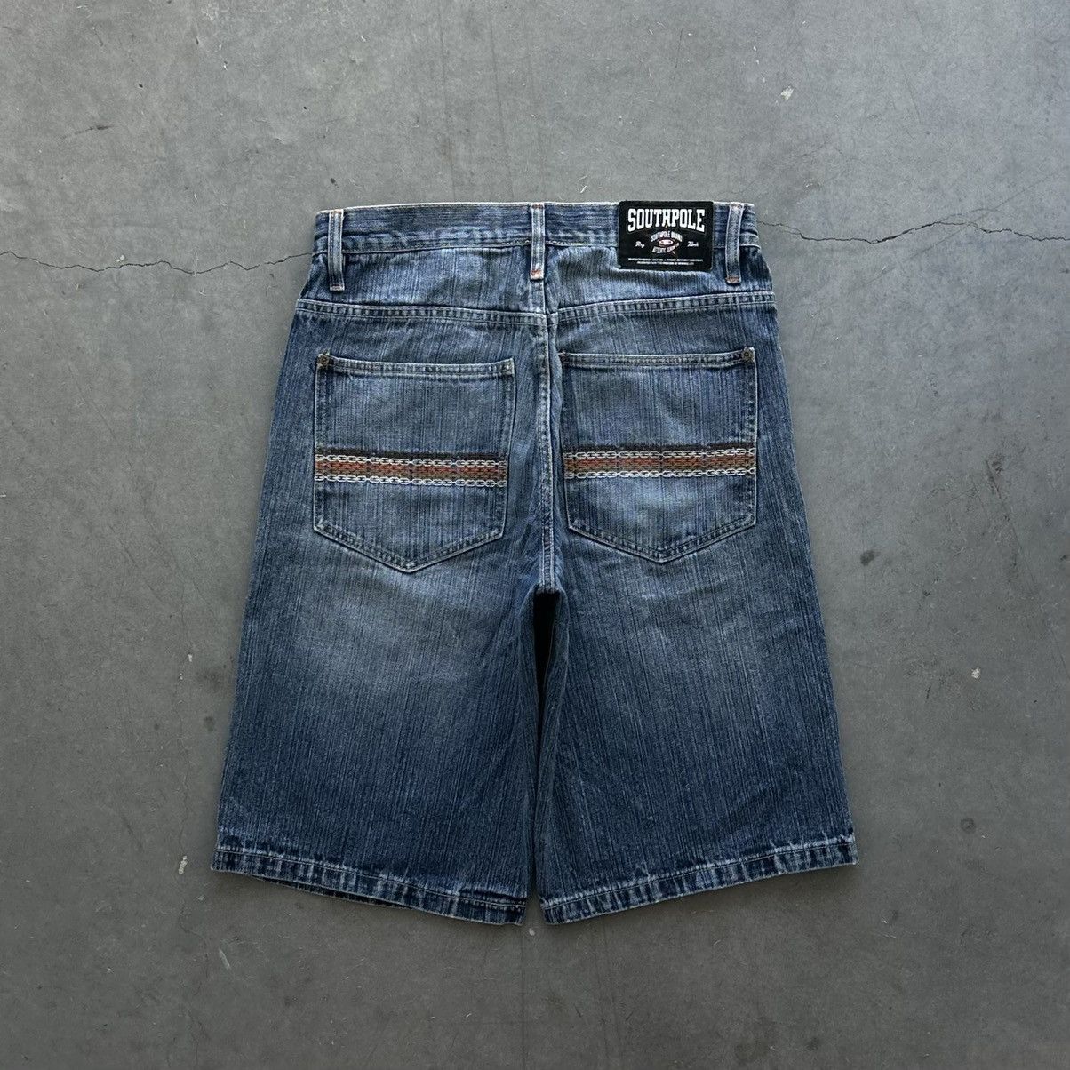 Pre-owned Jnco X Southpole Crazy Y2k Baggy Grunge Skater Southpole Jorts Embroidered