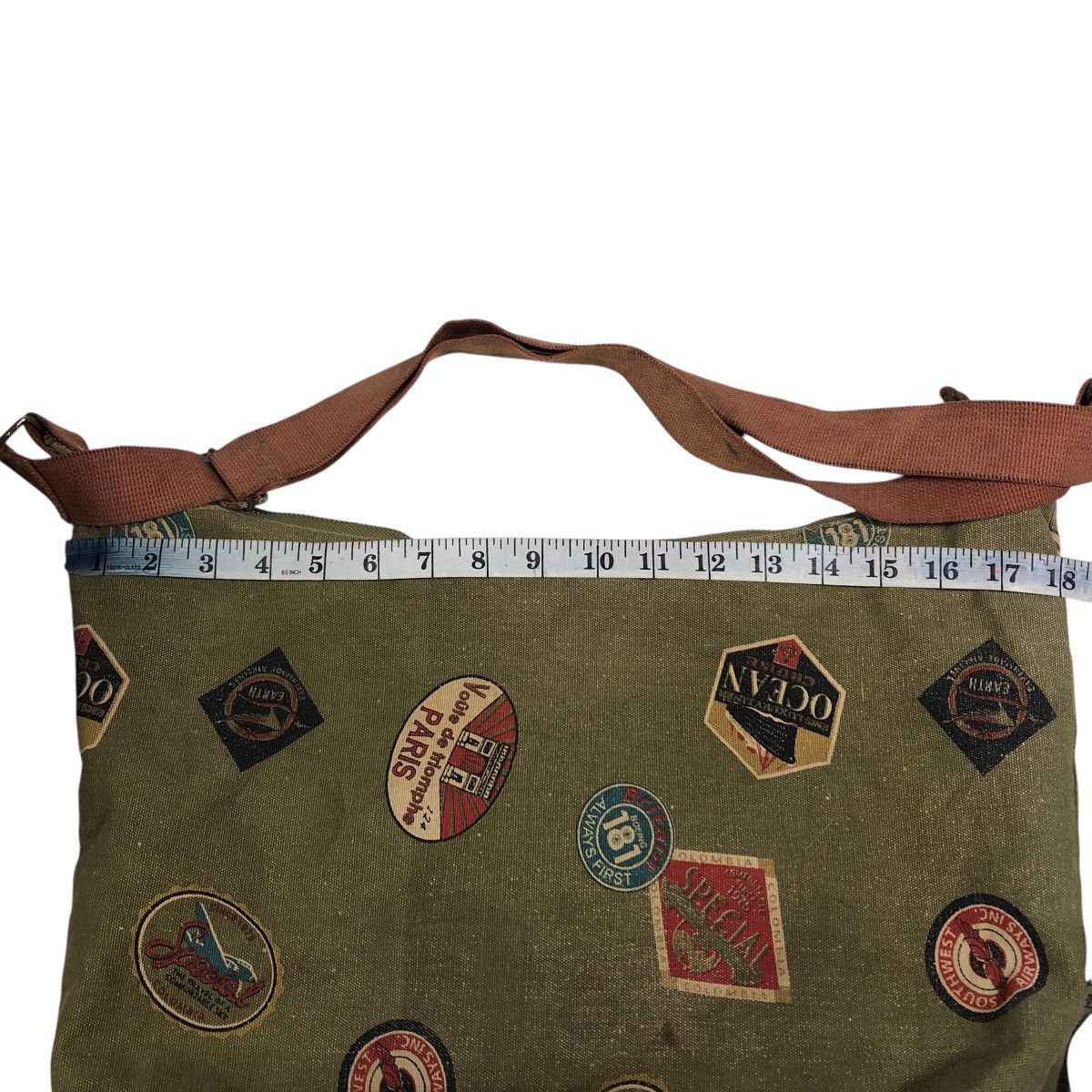 Japanese Brand 📌Vintage Sling Bag Earth Made Overprint Design Streetwear Size ONE SIZE - 11 Thumbnail