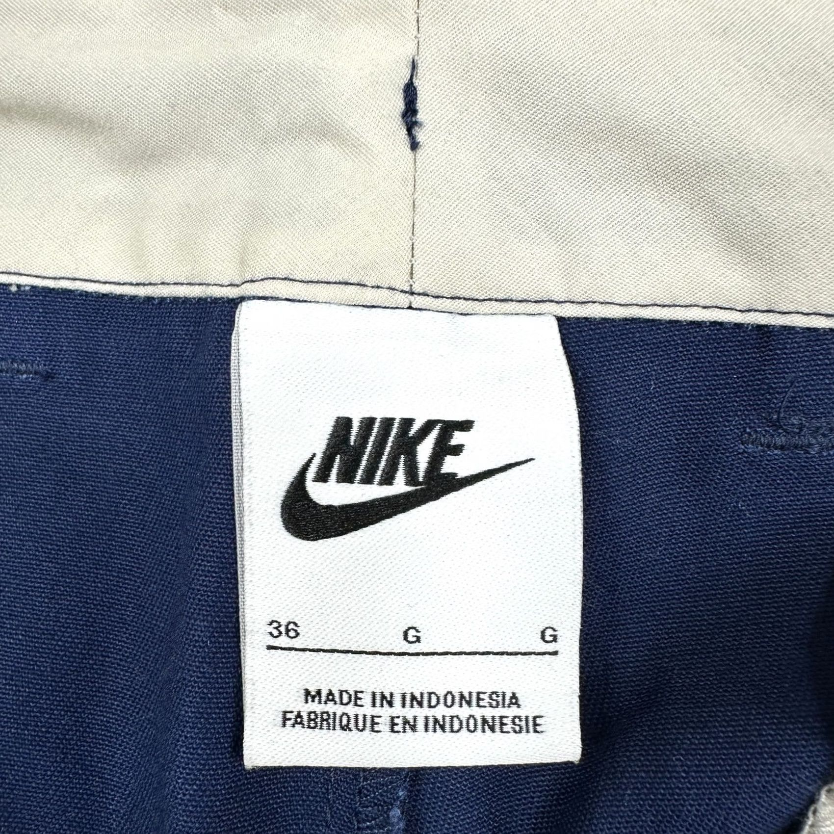 Nike Nike Life El Chino Pants Mens 36x32 Navy Baggy Wide Leg Skater Y2K Drawstring Size US 36 / EU 52 - 4 Thumbnail