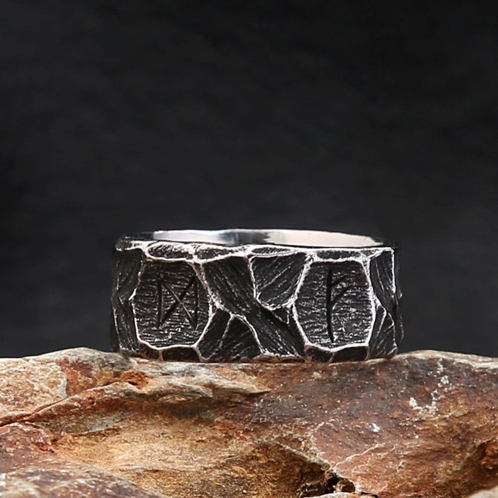 Jewelry Vintage Stainless Steel Nordic Viking Ring Size ONE SIZE - 4 Thumbnail