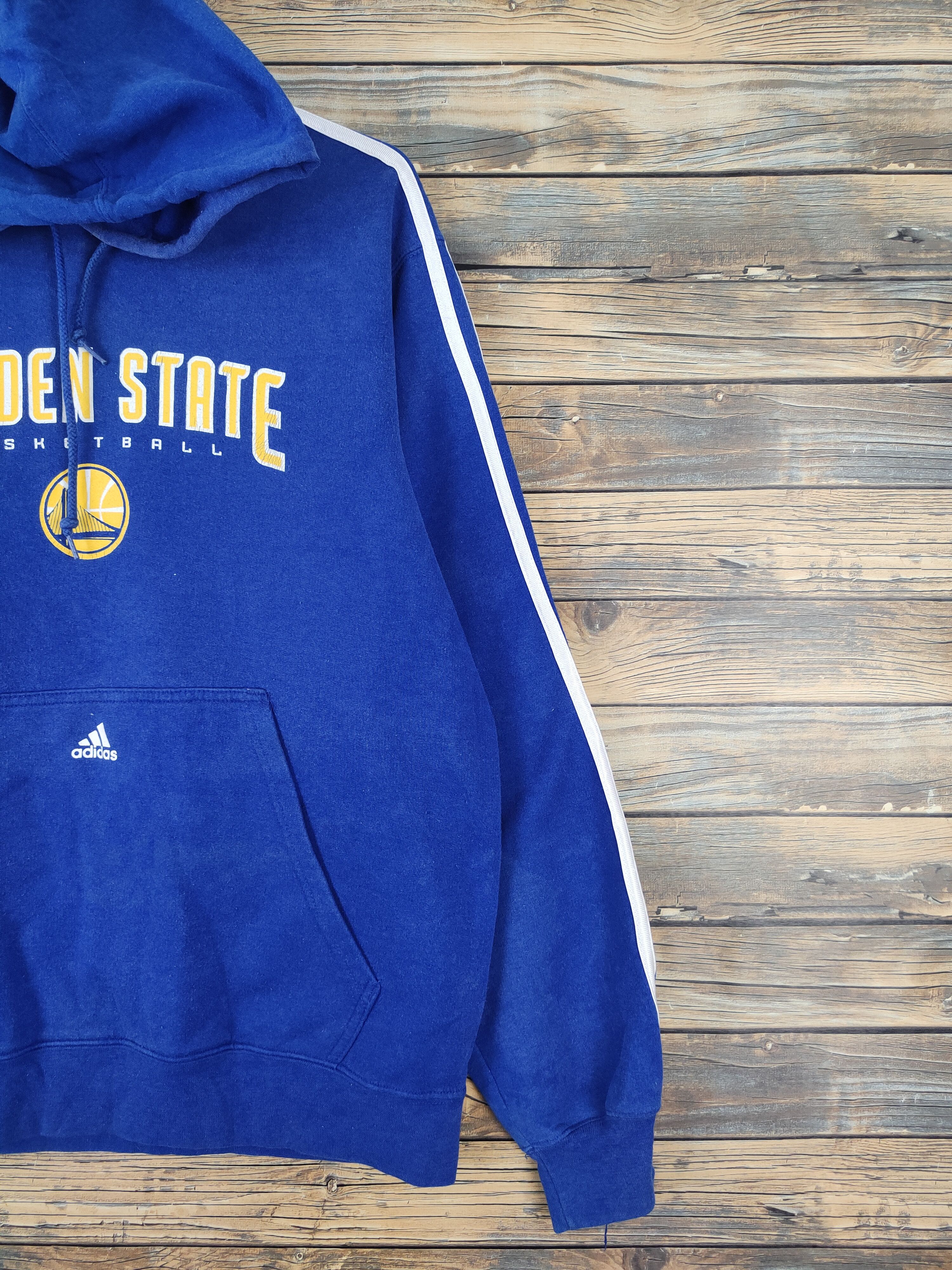 Adidas × NBA Adidas Blue Golden State Hoodie Sweatshirts #W1132 Size US L / EU 52-54 / 3 - 7 Thumbnail