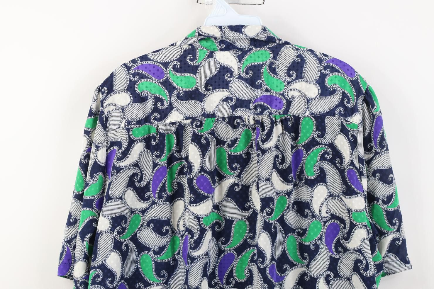 Vintage Vintage 90s Streetwear Polyester Paisley Button Shirt USA Size 3XL / US 20-22 - 13 Thumbnail