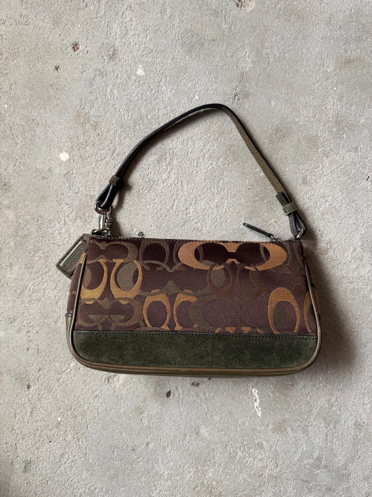 Coach Coach Y2K Demi Suede Shoulder Bag Green/Brown Size ONE SIZE - 7 Thumbnail