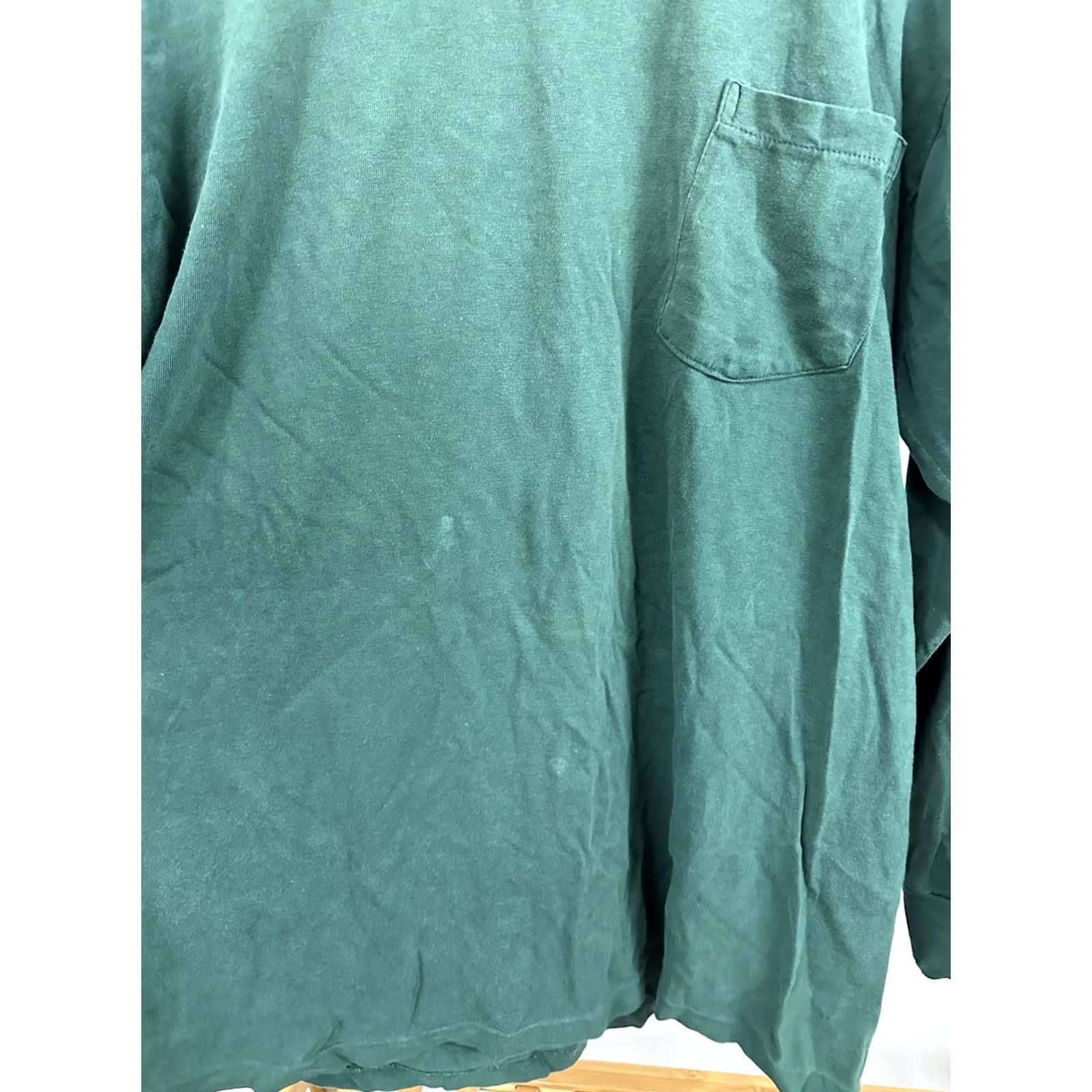 Vintage VTG TownCraft Pocket Front Long Sleeve WIP Green T-Shirt Size L Mens Size US L / EU 52-54 / 3 - 4 Thumbnail
