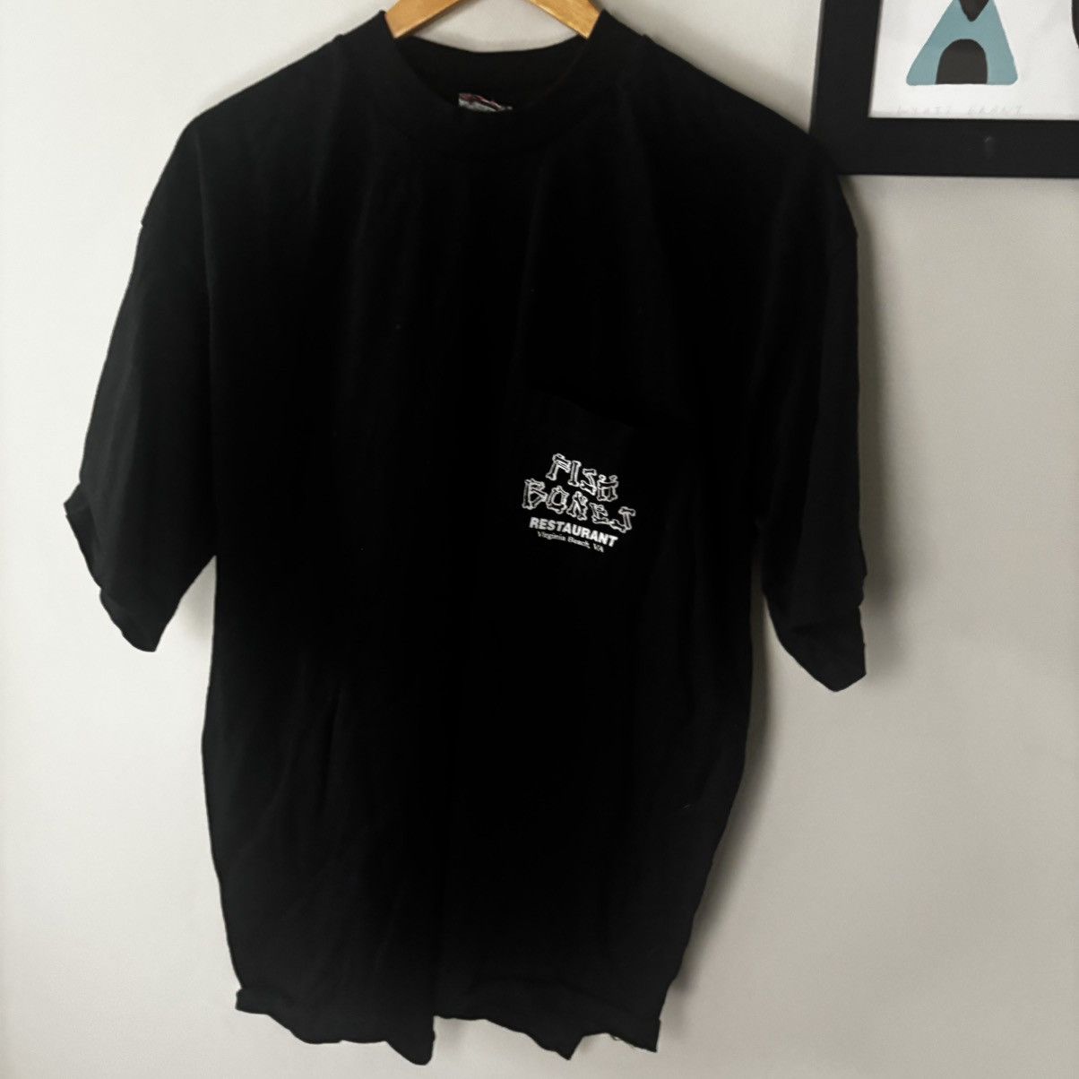 Vintage Vintage 1990s Fish Bones “Get Boned” T Shirt Size US XL / EU 56 / 4 - 4 Thumbnail