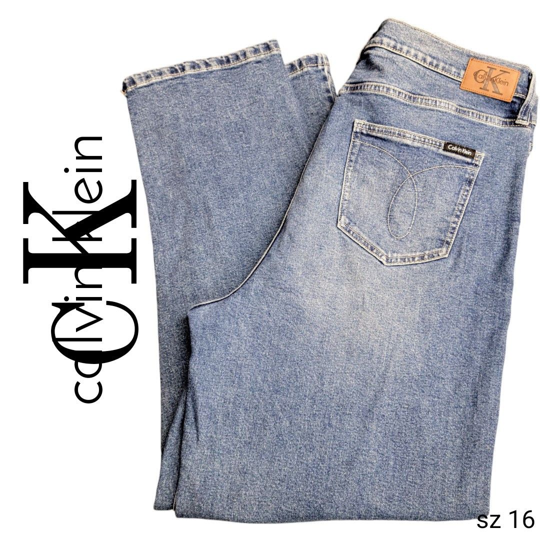 Calvin Klein Calvin Klein High Rise Straight Leg Classic Blue Jeans Size 36" / US 14 / IT 50 - 1 Thumbnail