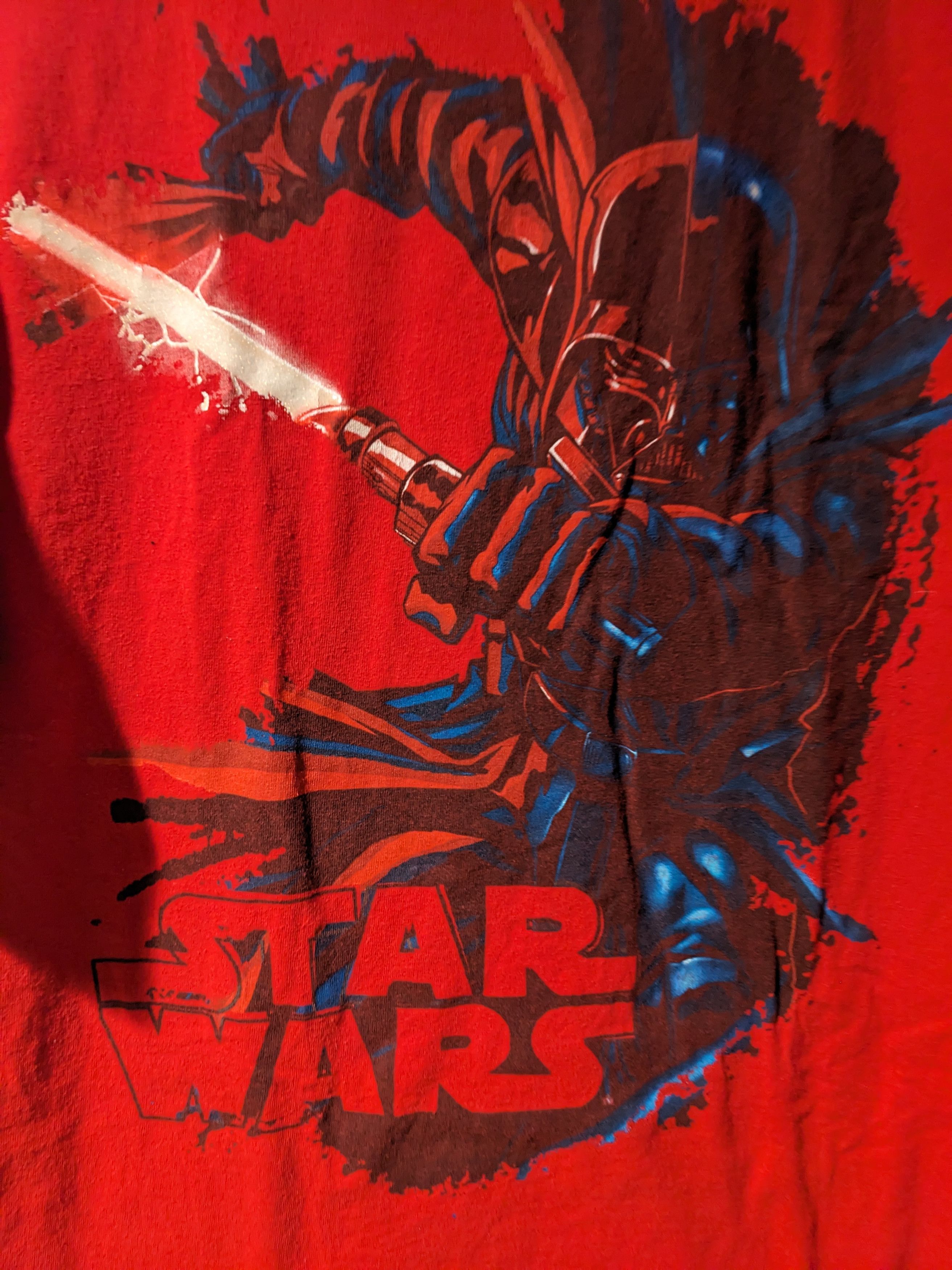 Star Wars Vintage Y2K Star Wars Darth Vader Red XX-Large T-Shirt Size US XXL / EU 58 / 5 - 2 Thumbnail